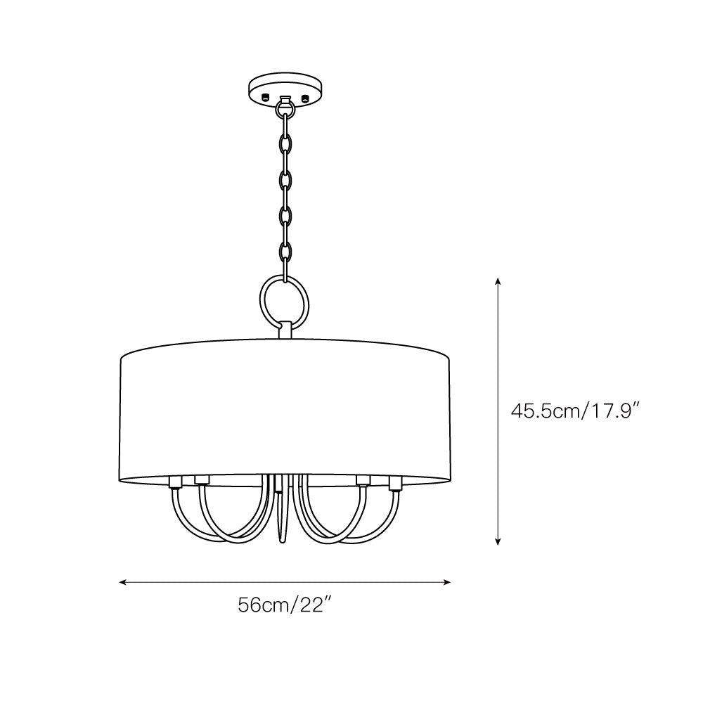 Ovyneth Classic Vintage Drum Fabric Chandelier - Letslighting