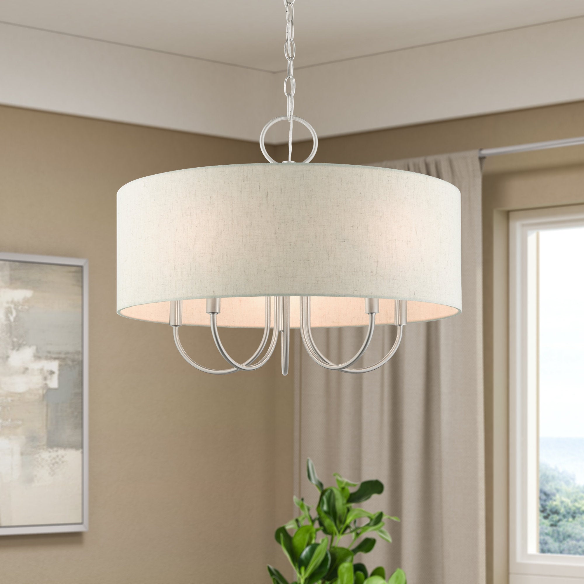 Ovyneth Classic Vintage Drum Fabric Chandelier - Letslighting