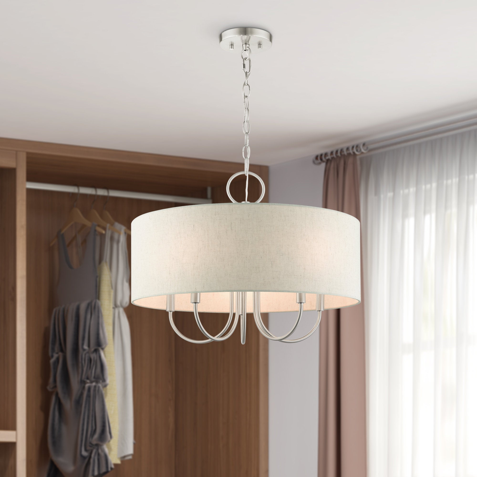 Ovyneth Classic Vintage Drum Fabric Chandelier - Letslighting