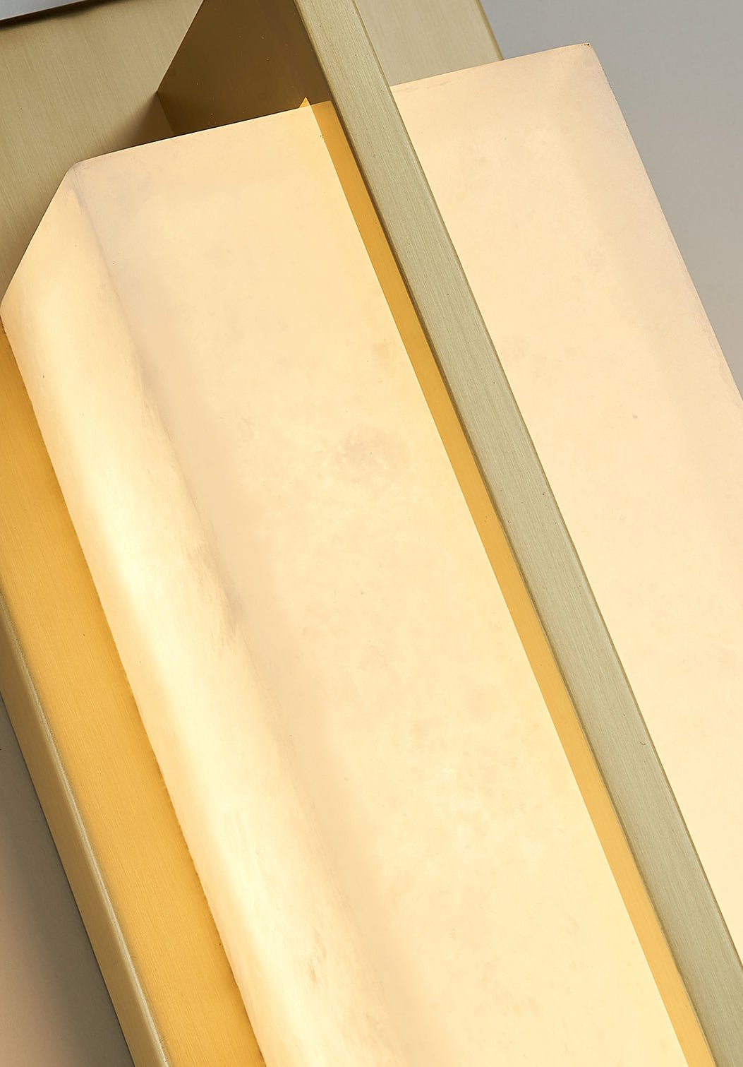 Caspian Alabaster Brass Wall Light - Letslighting