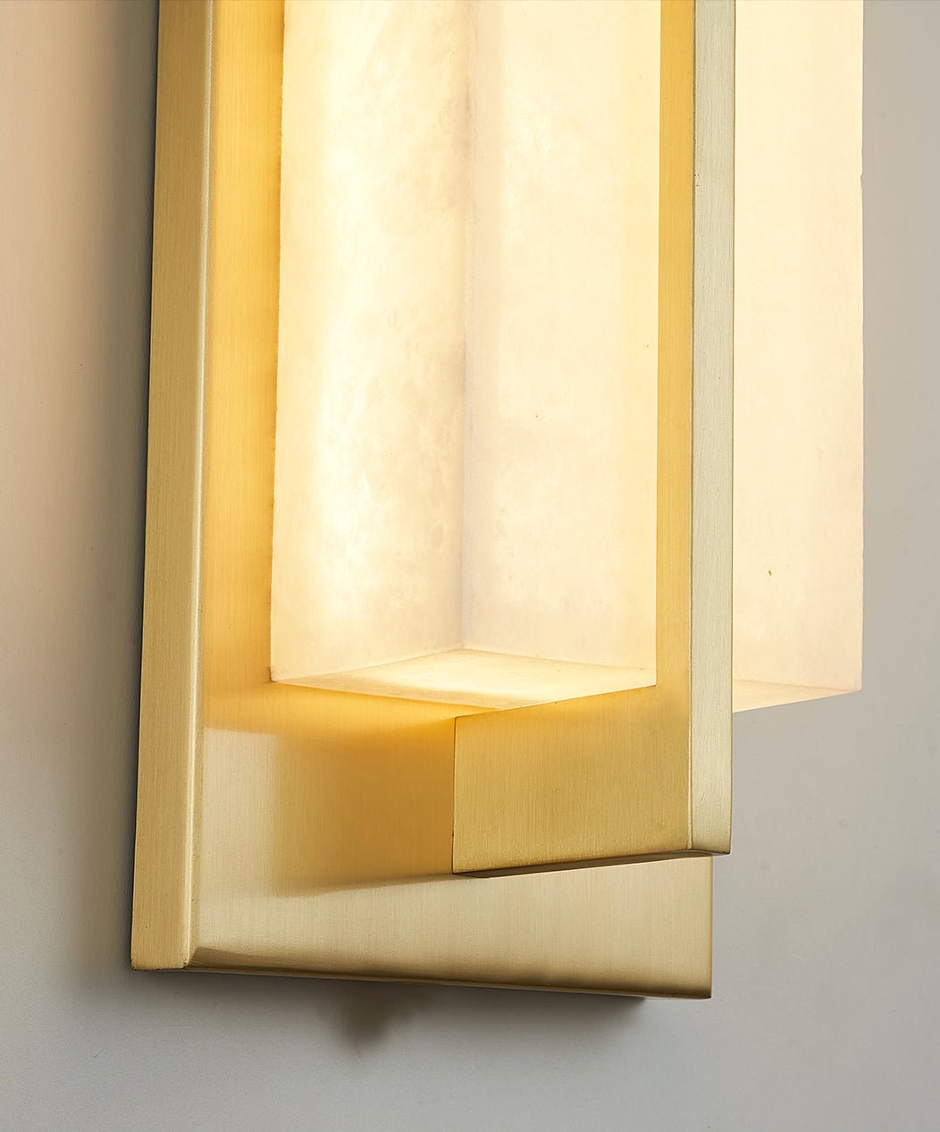 Caspian Alabaster Brass Wall Light - Letslighting