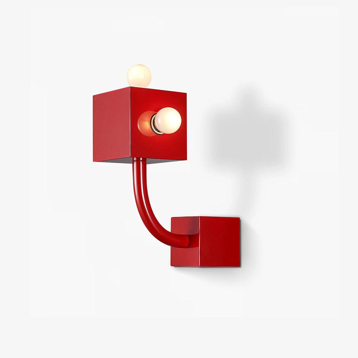 Alanna Individual Creativity Red Cube Wall Lamp - Letslighting