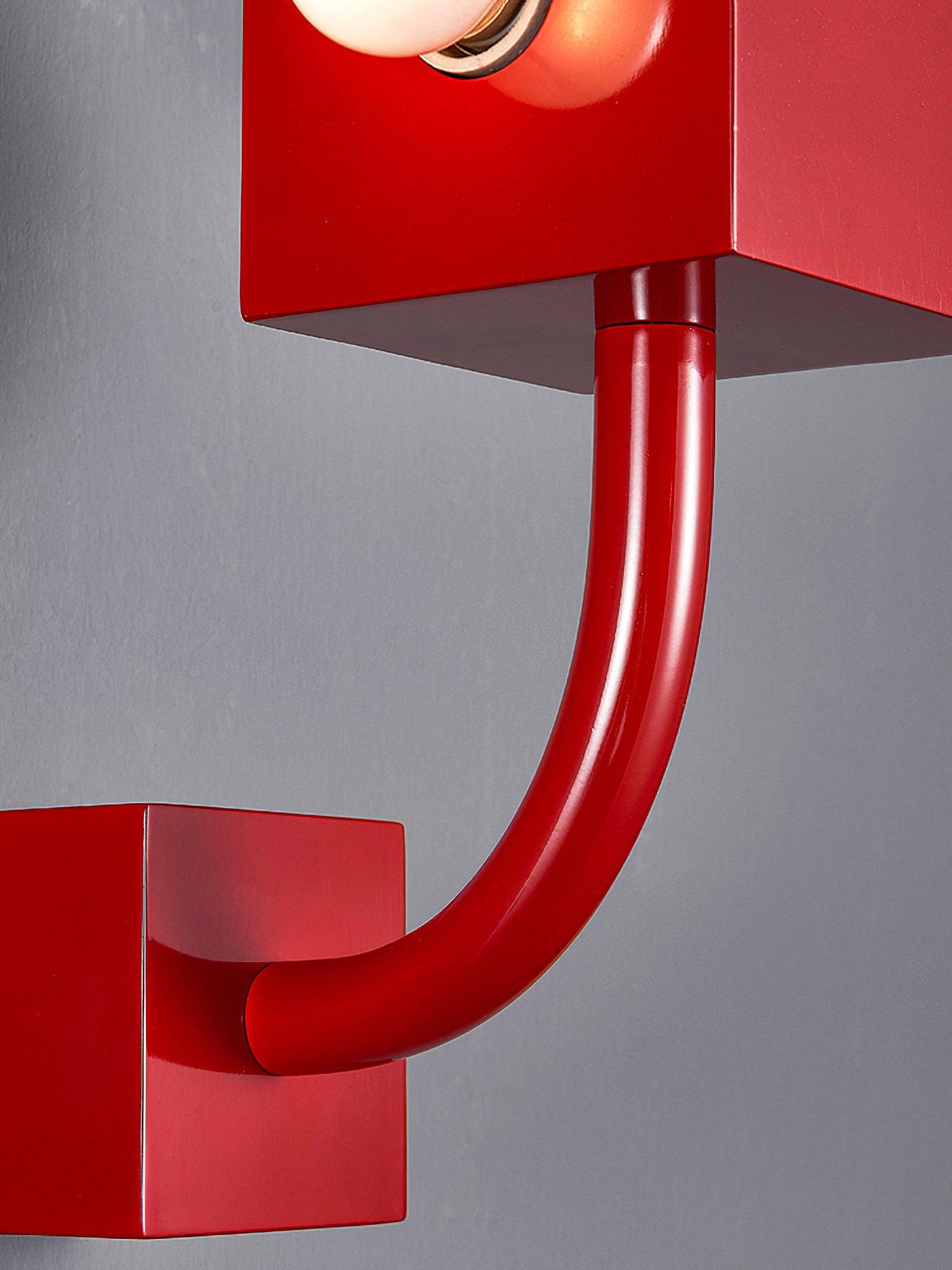 Alanna Individual Creativity Red Cube Wall Lamp - Letslighting