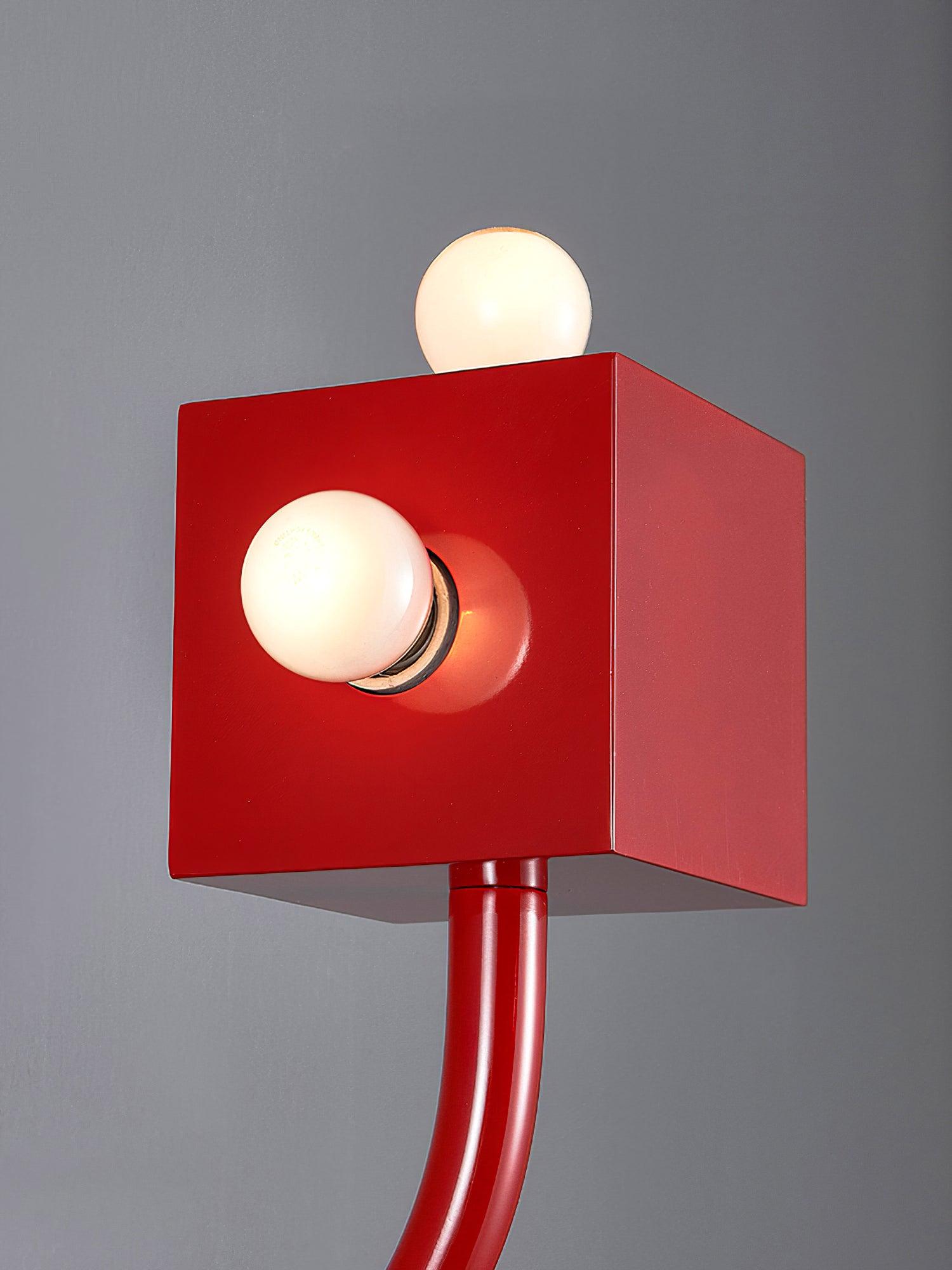 Alanna Individual Creativity Red Cube Wall Lamp - Letslighting