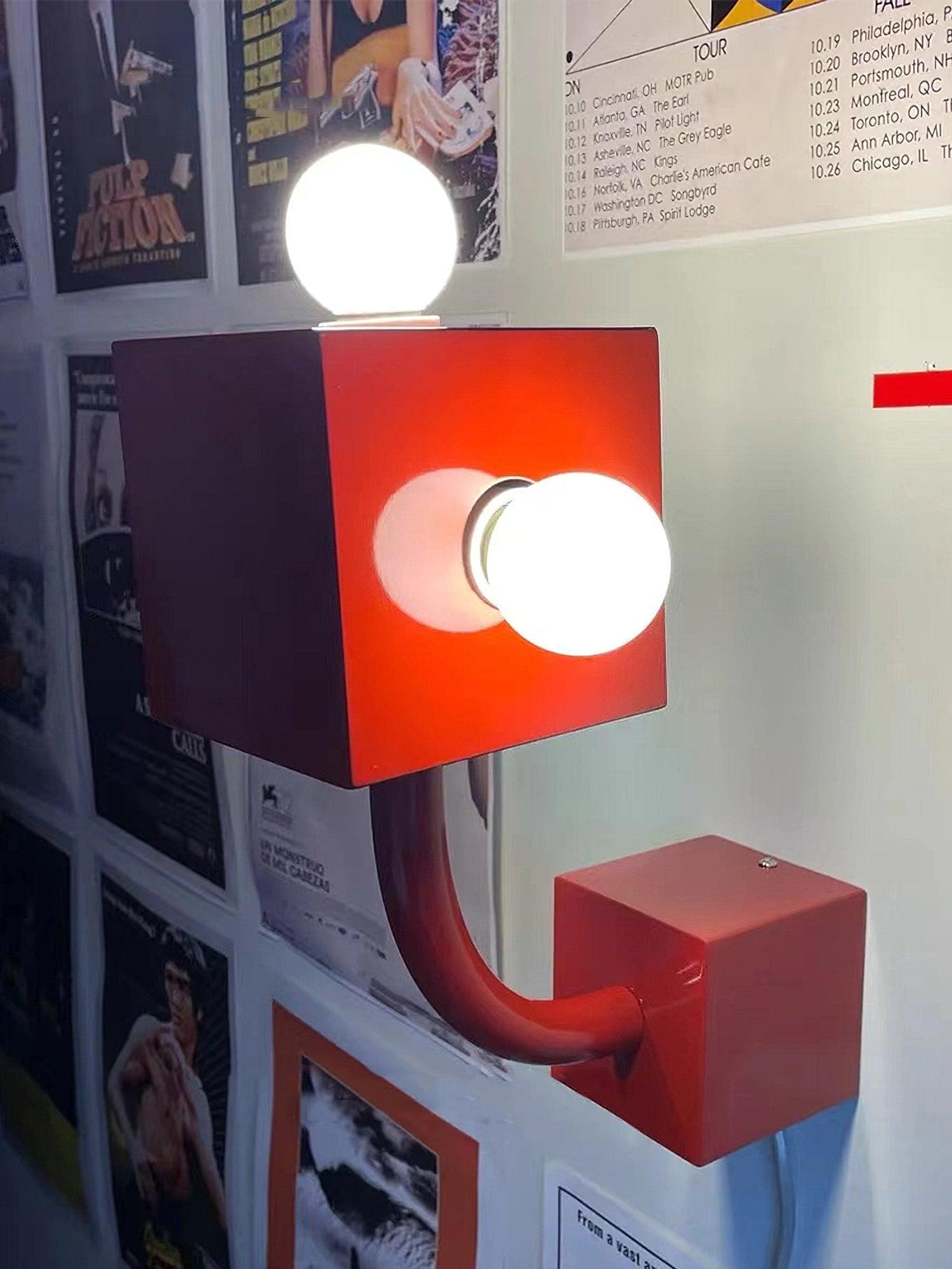 Alanna Individual Creativity Red Cube Wall Lamp - Letslighting