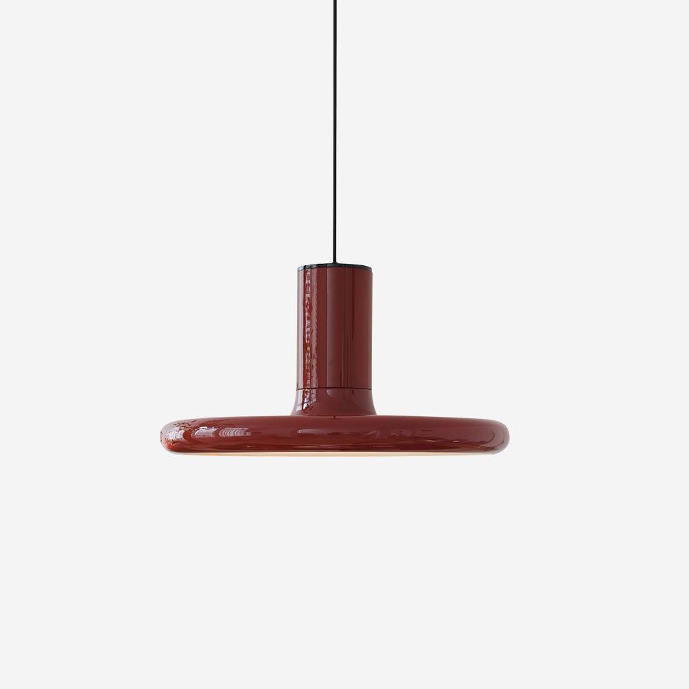 Pendant Lamp Aluminum Frisbee Red Industrial - Letslighting