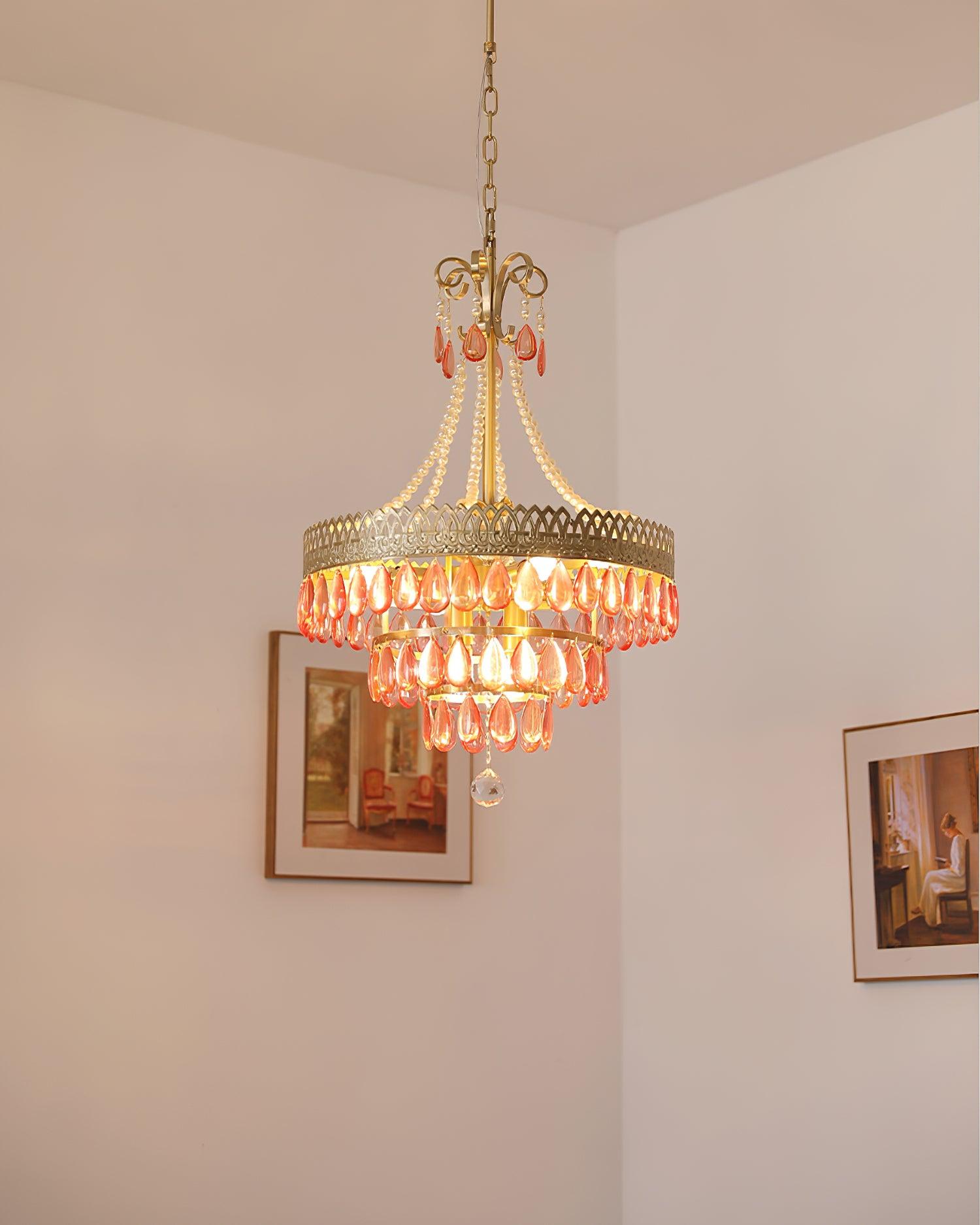 Virello Red Ruby Chandelier - Letslighting