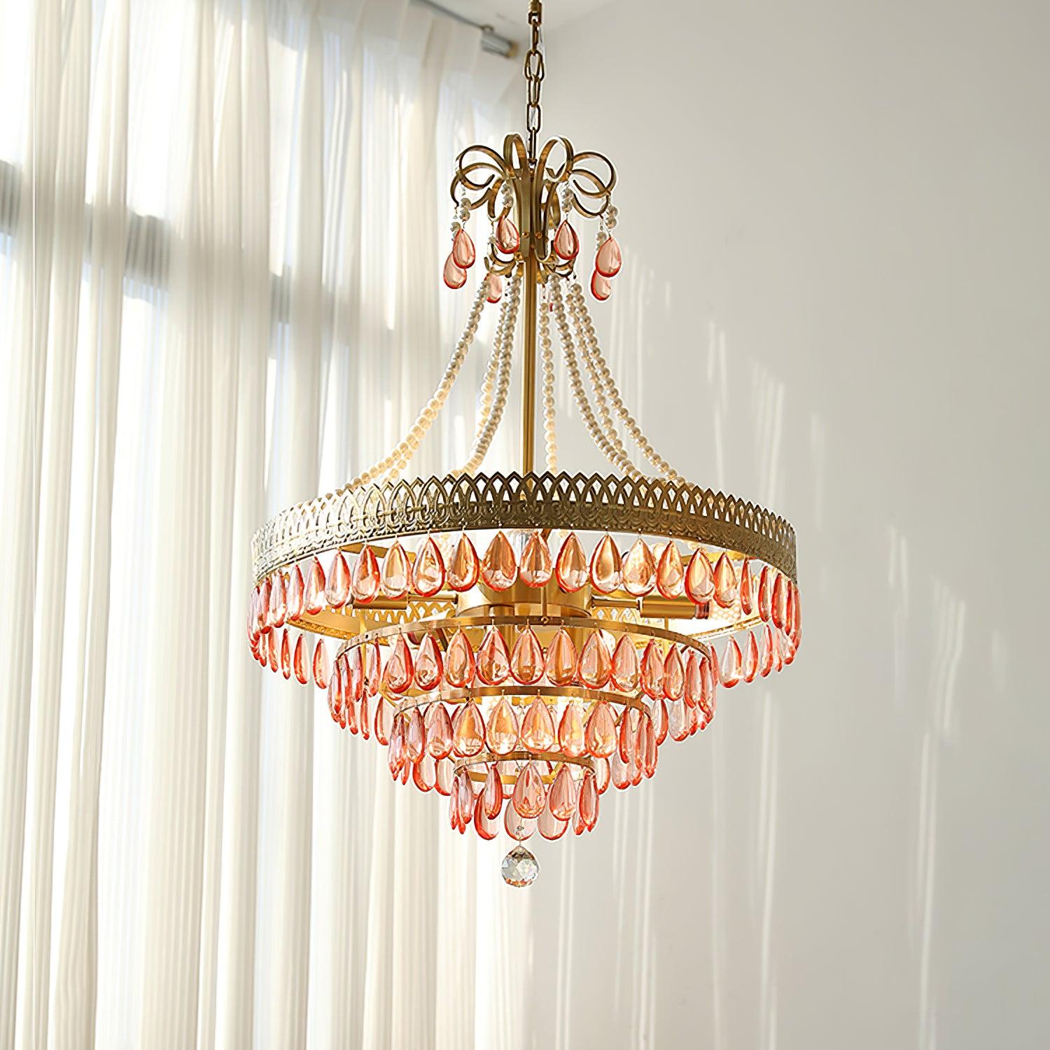 Virello Red Ruby Chandelier - Letslighting