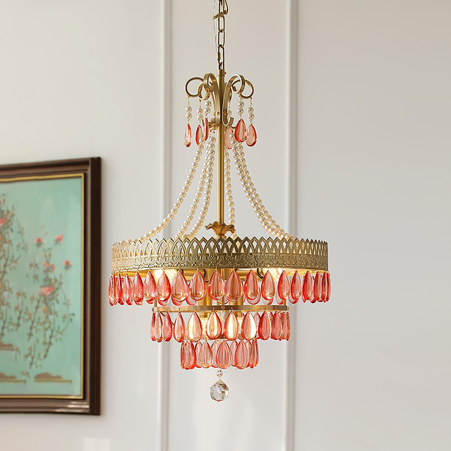 Virello Red Ruby Chandelier - Letslighting