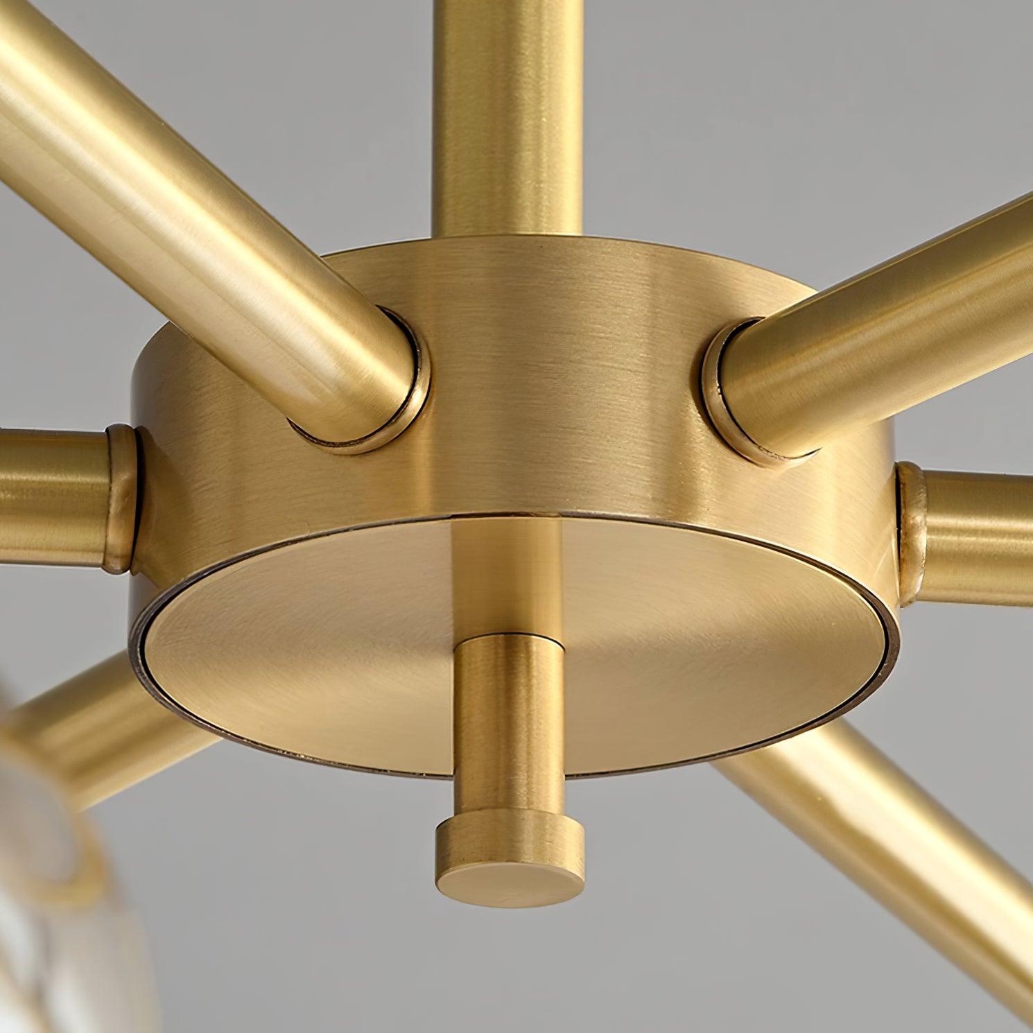 Redondo Chandelier Brass Glass LED Modern - Letslighting
