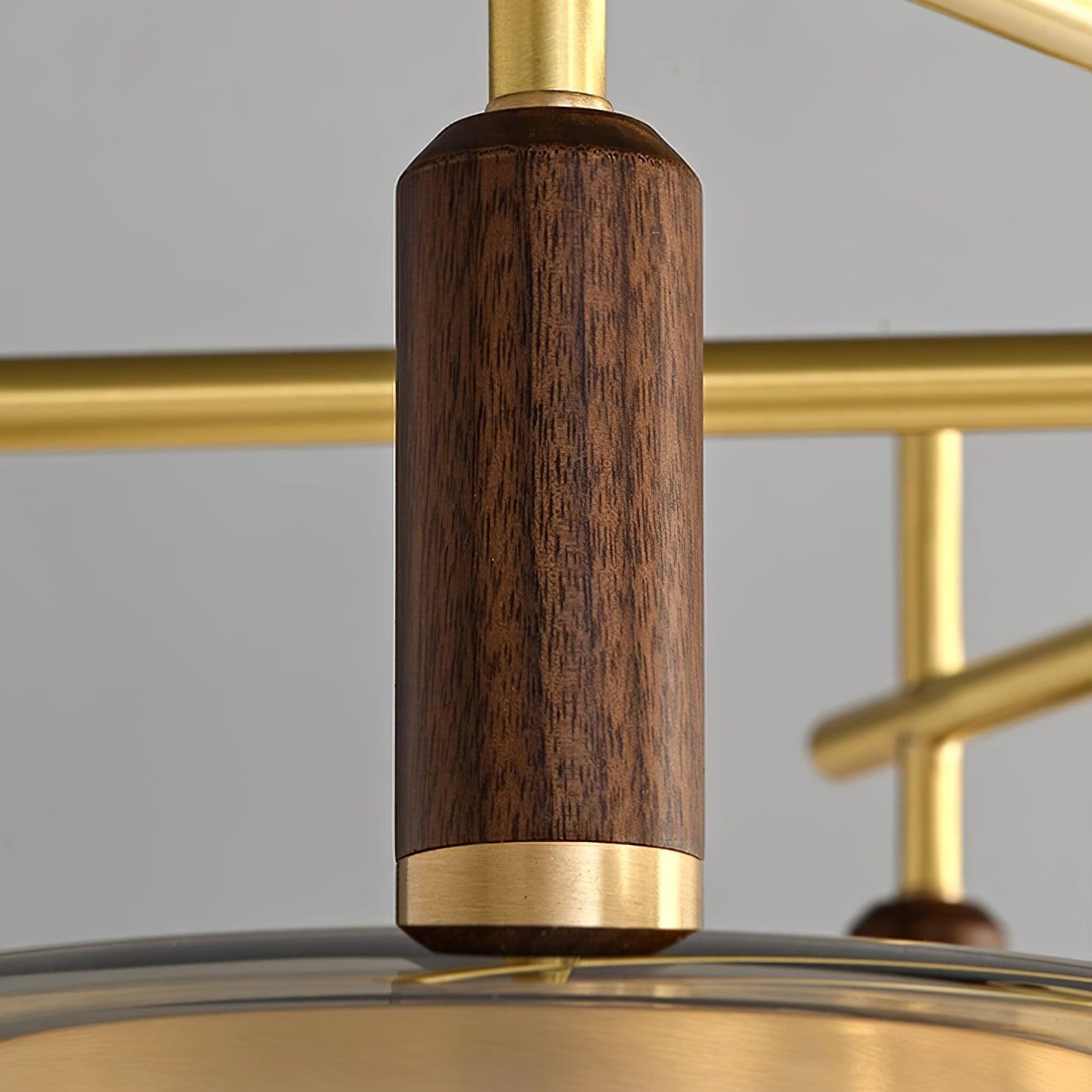 Redondo Chandelier Brass Glass LED Modern - Letslighting