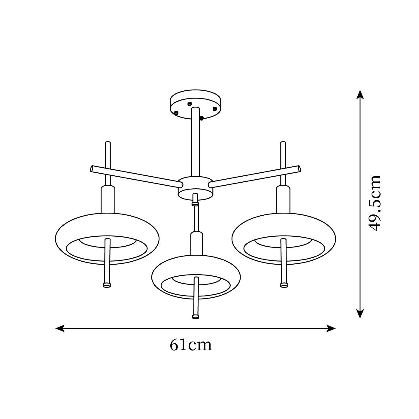 Redondo Chandelier Brass Glass LED Modern - Letslighting