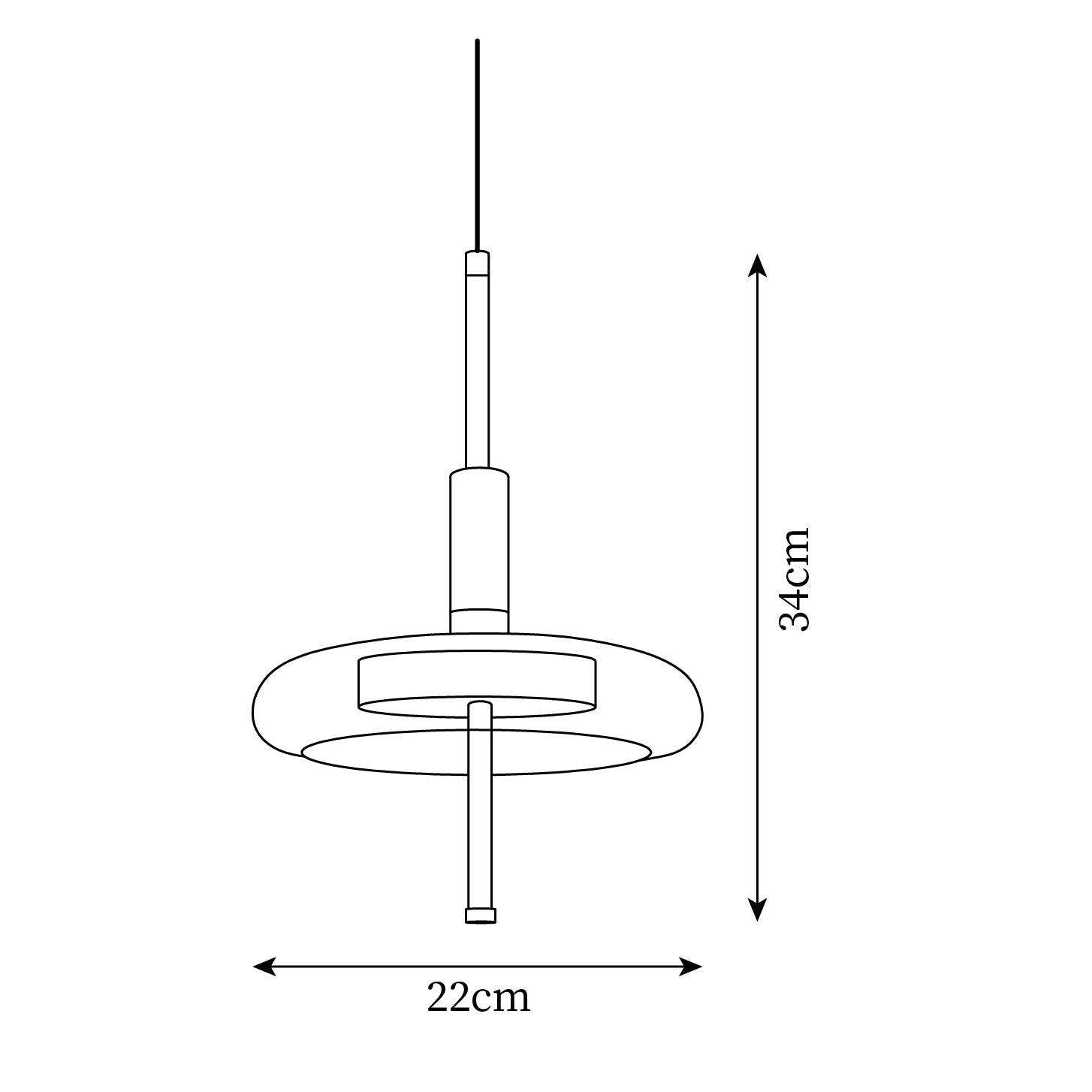Redondo LED Halo Glass Disc Pendant Lamp - Letslighting