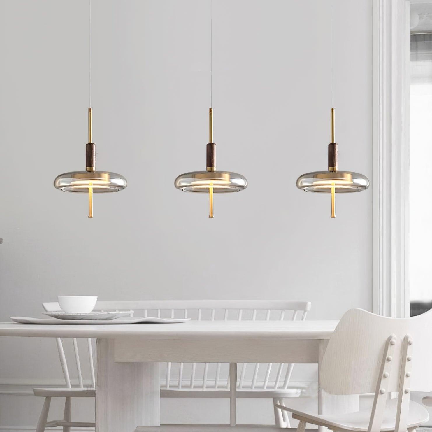Redondo LED Halo Glass Disc Pendant Lamp - Letslighting