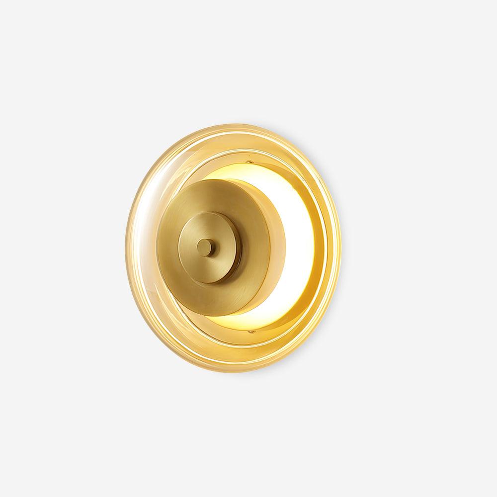 Elysso Brass Circular Wall Lamp - Letslighting