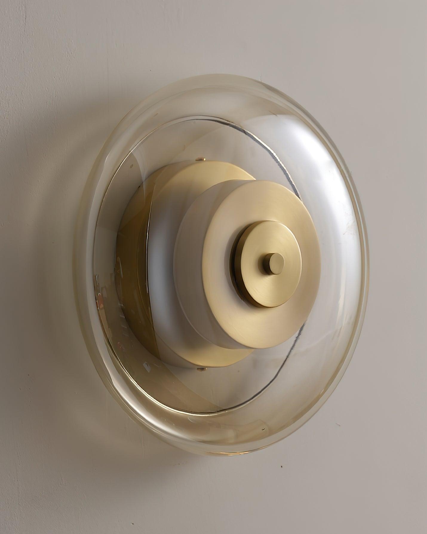 Elysso Brass Circular Wall Lamp - Letslighting