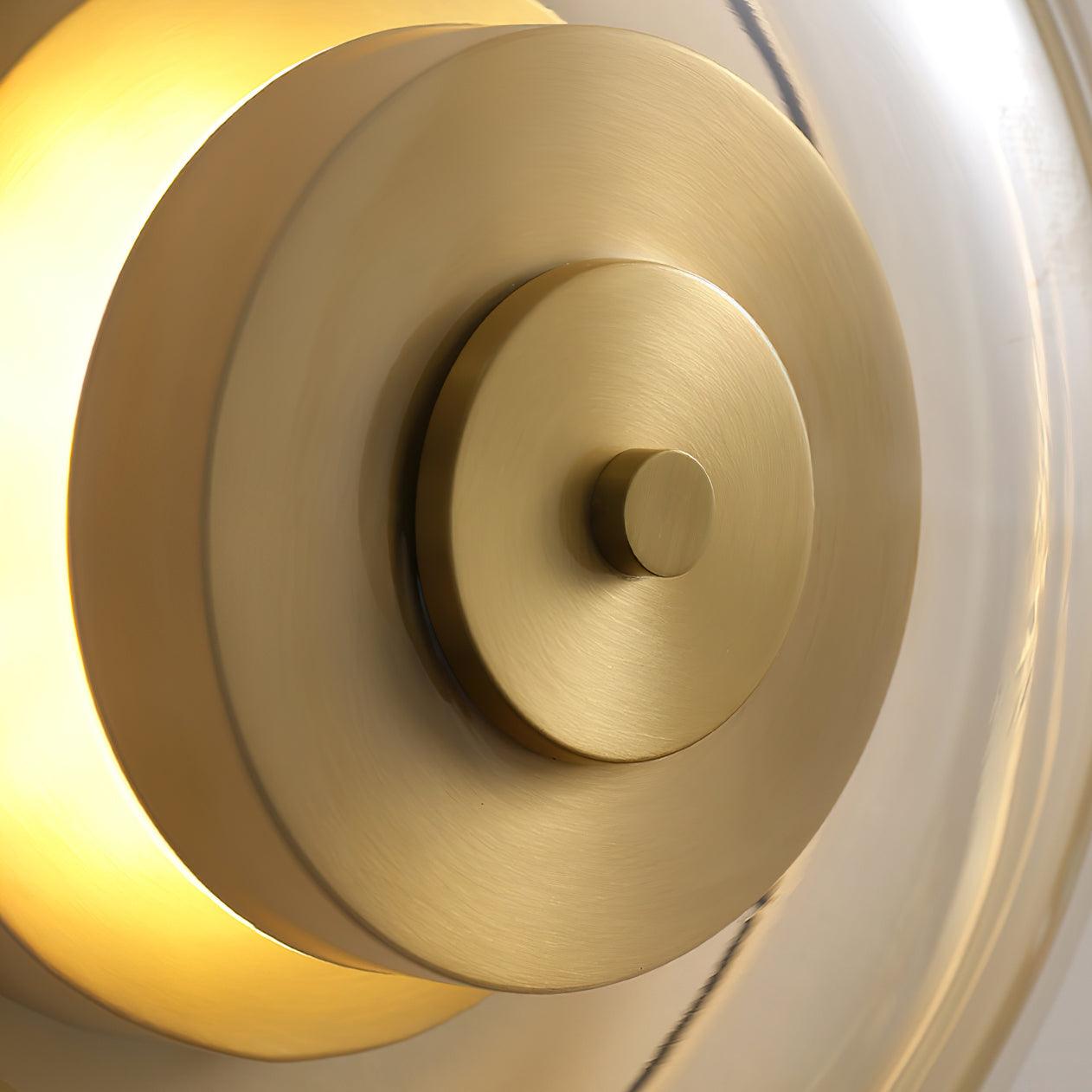 Elysso Brass Circular Wall Lamp - Letslighting