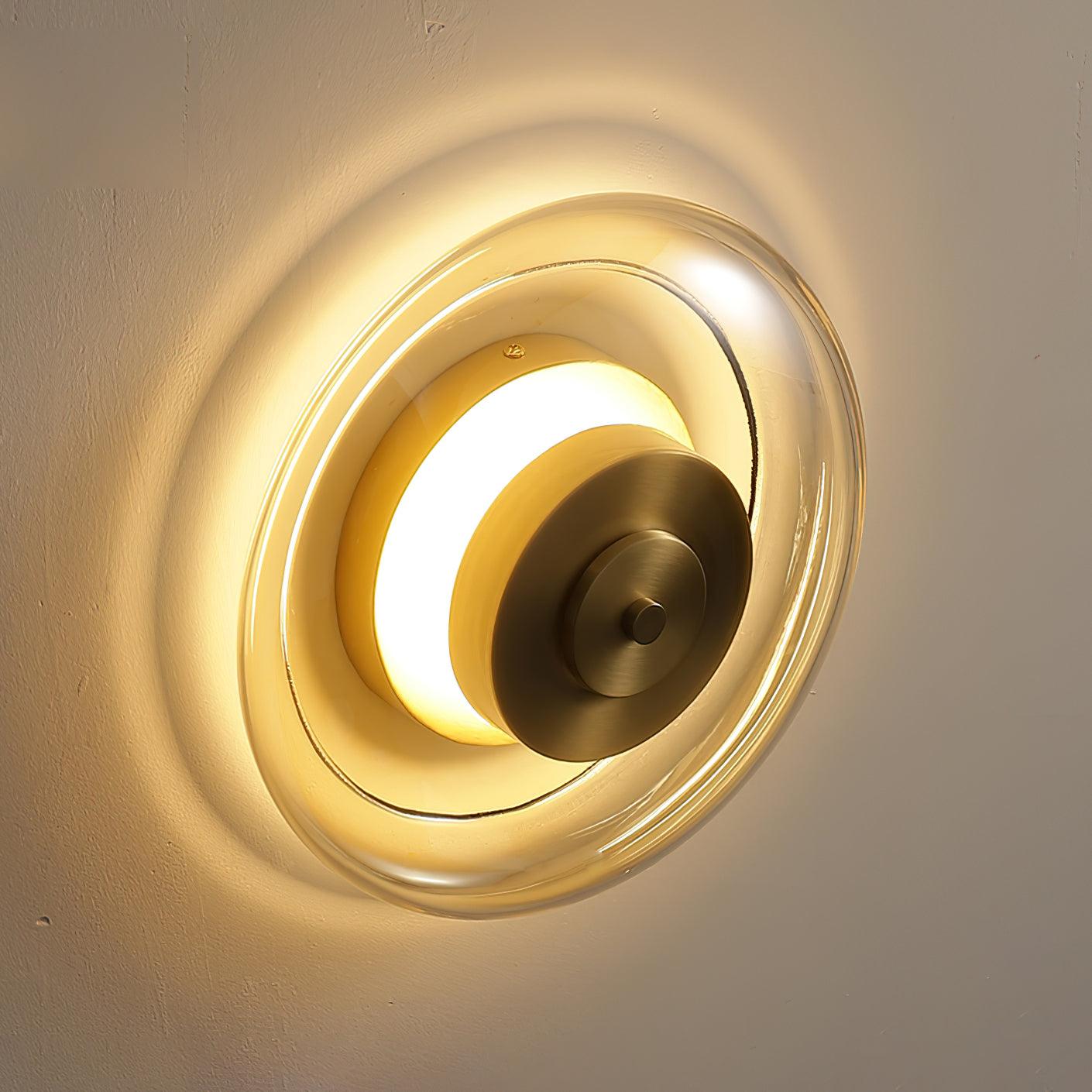 Elysso Brass Circular Wall Lamp - Letslighting