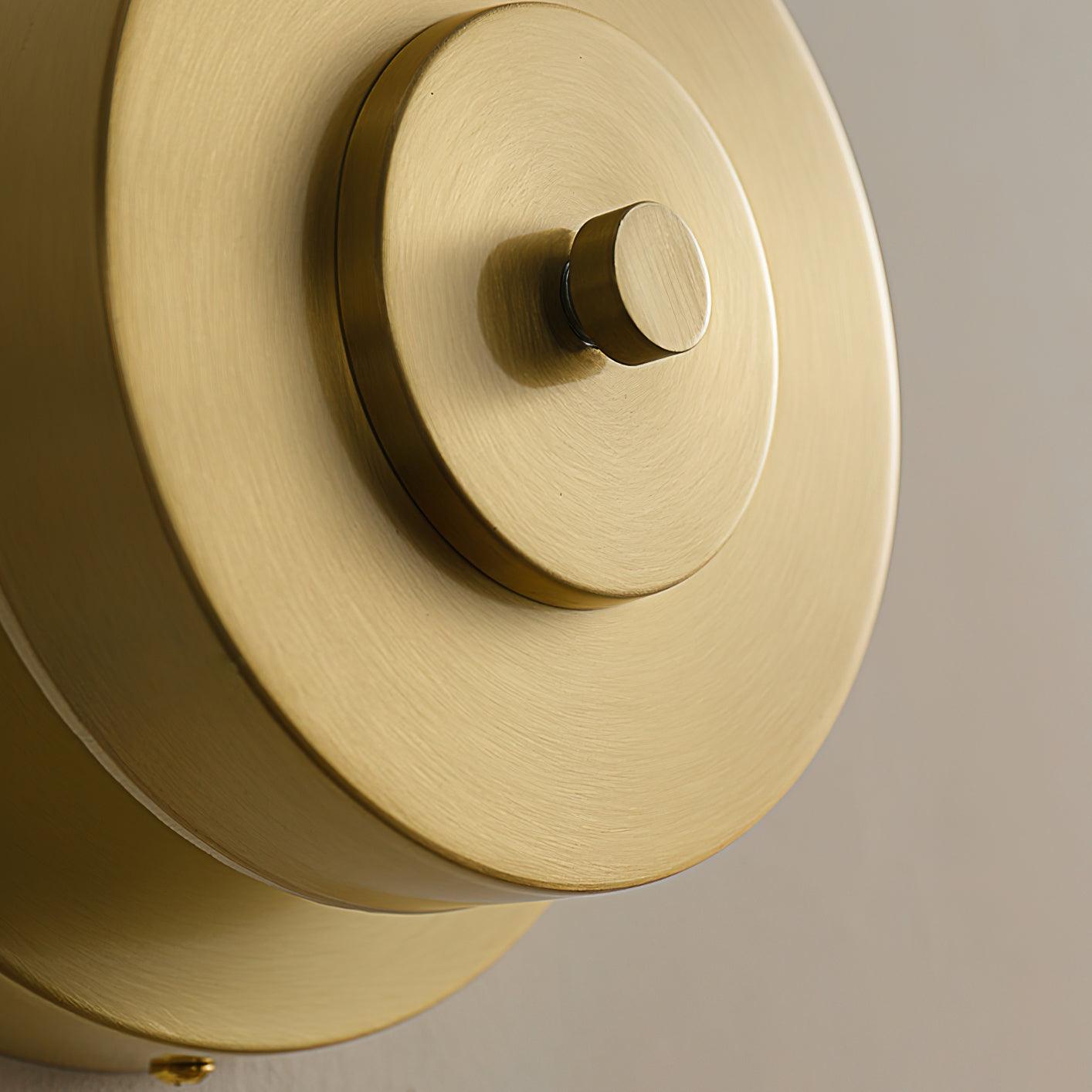 Elysso Brass Circular Wall Lamp - Letslighting