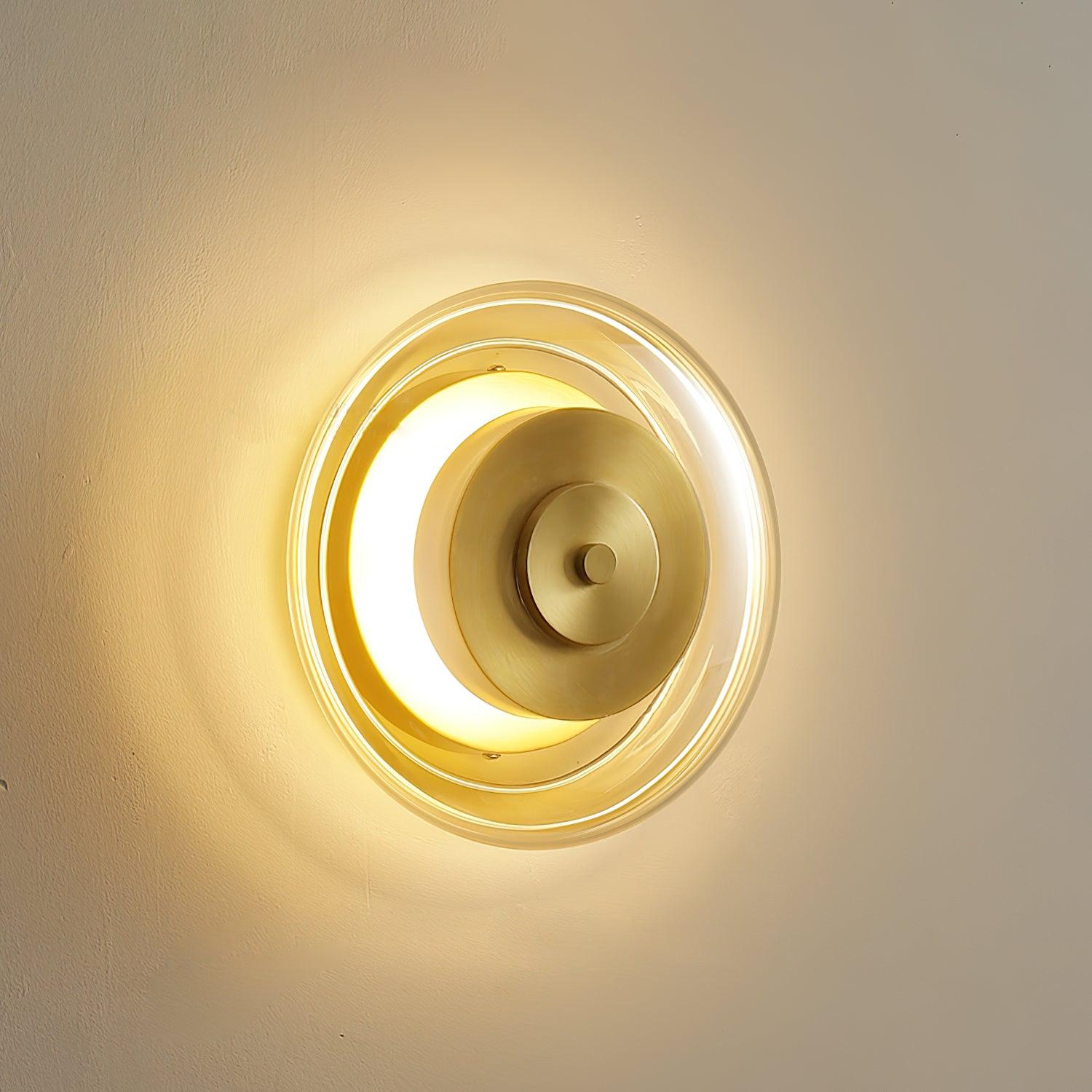 Elysso Brass Circular Wall Lamp - Letslighting