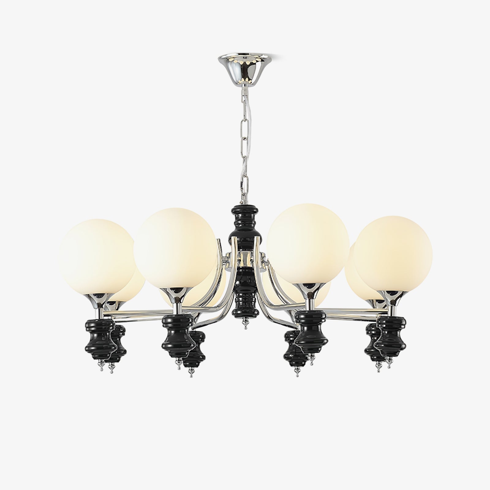 Aurora Chandelier Regal Orb Frosted - Letslighting