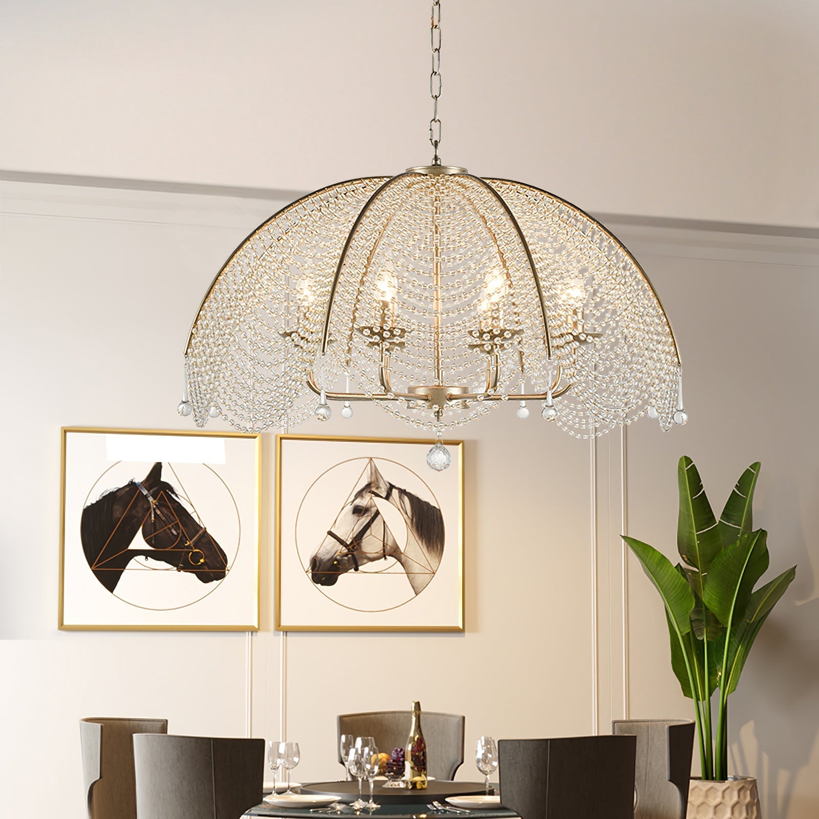 Ulsilus Elegance Style Beads Crystal Chandelier - Letslighting