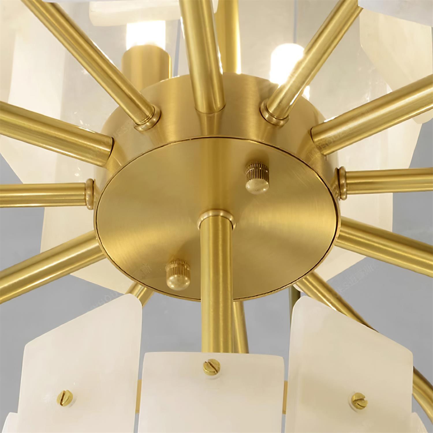 Soraya Art Deco Alabaster Chandelier - Letslighting