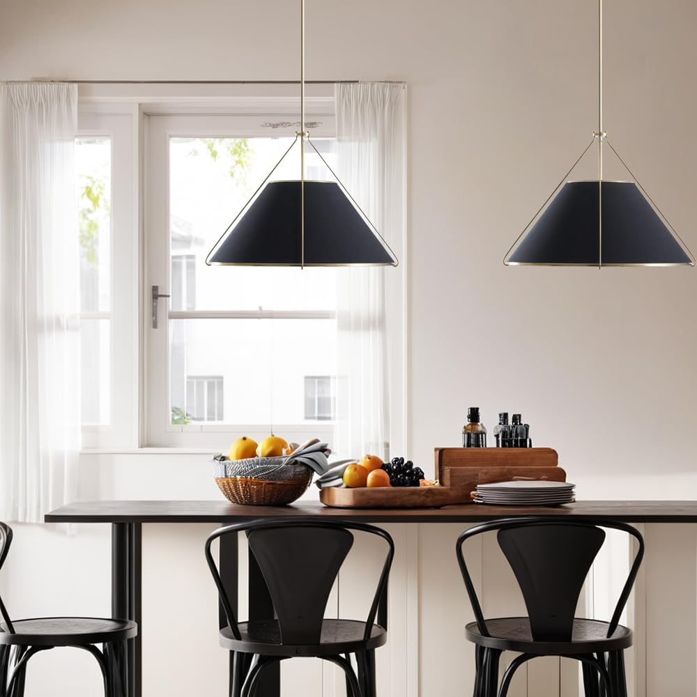 Voloraris Vintage Industrial Conical Fabric Pendant Lamp - Letslighting