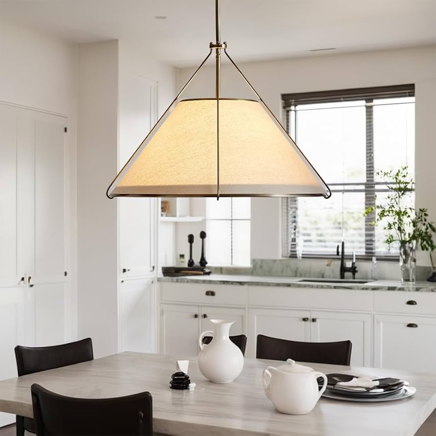 Voloraris Vintage Industrial Conical Fabric Pendant Lamp - Letslighting