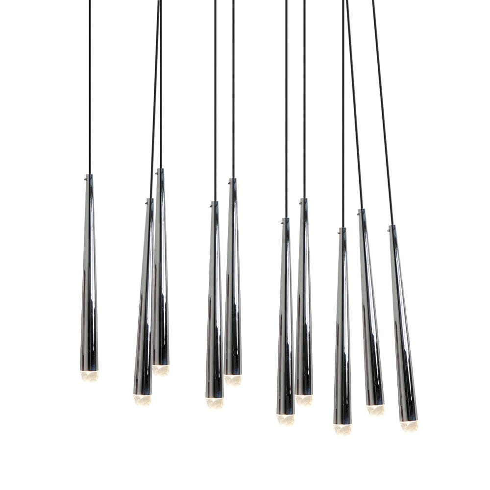 Chandelier with Polished Brass and Crystal Shades Minimalist - Letslighting