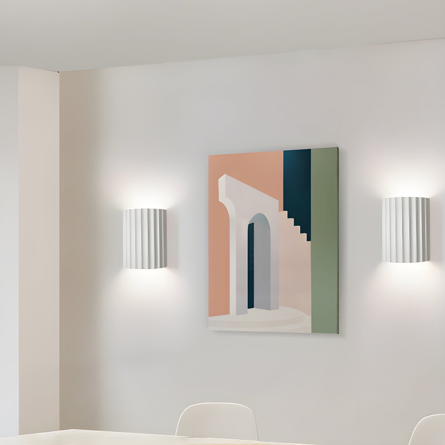 Ivvinen Nordic Art Ribbed Resin Wall Lamp - Letslighting