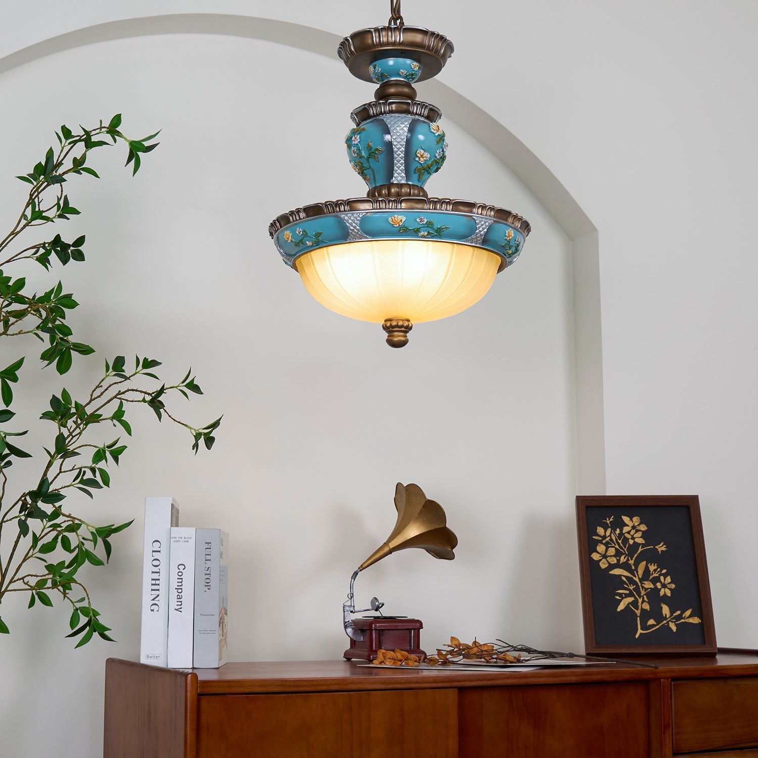 Floralis Retro Resin Pendant Light - Letslighting