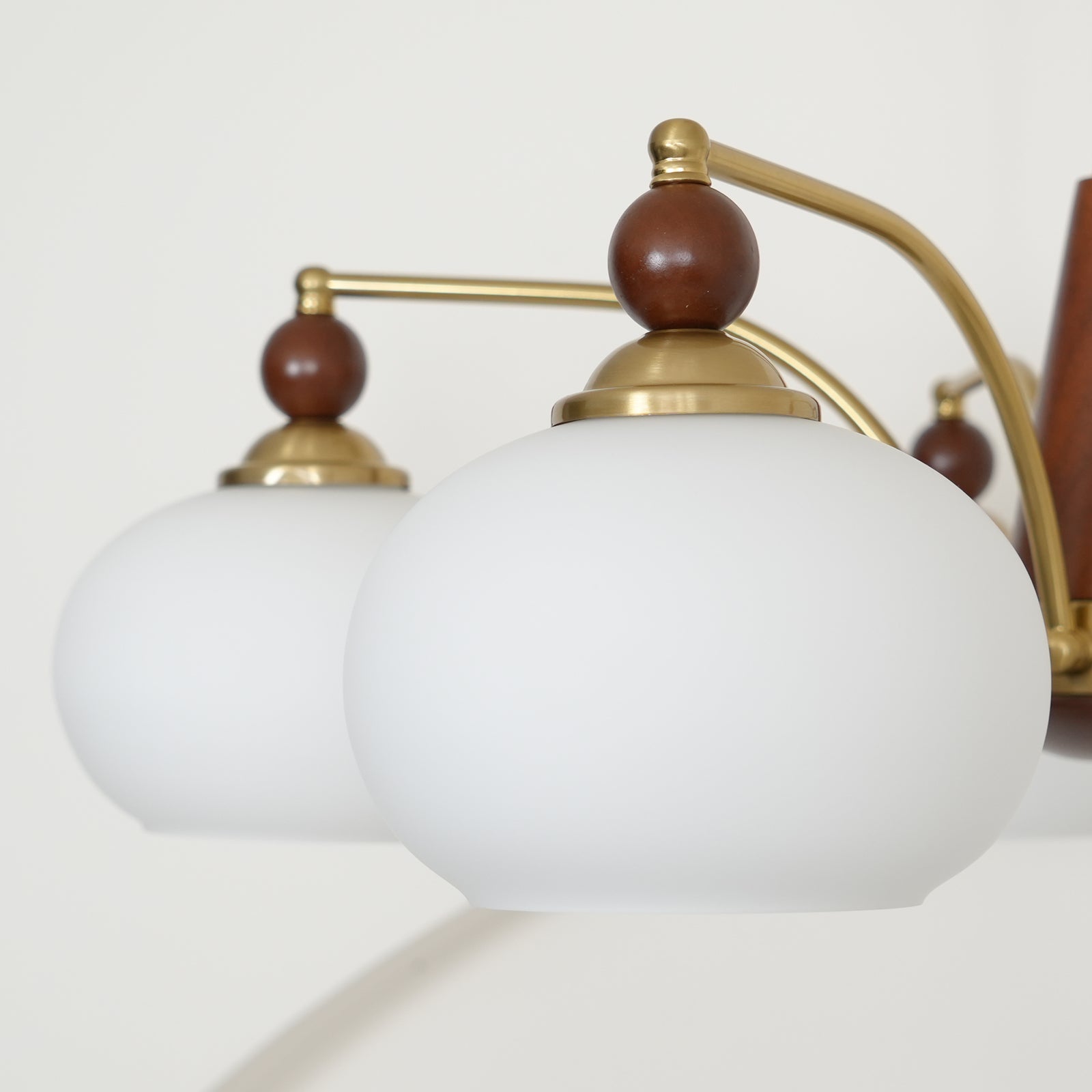 Lustra Pendant Lamp Retro Yellow Glass Brass - Letslighting
