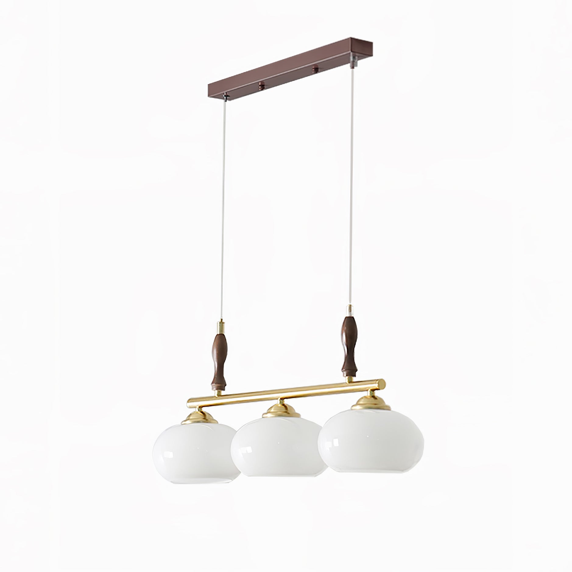 Lustra Pendant Lamp Retro Yellow Glass Brass - Letslighting