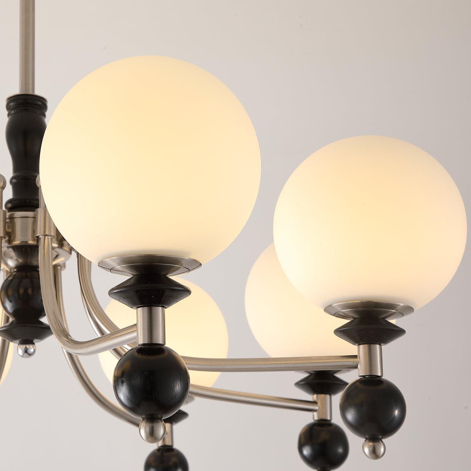 Retro Ellan Chandelier Glass Globe Polished - Letslighting