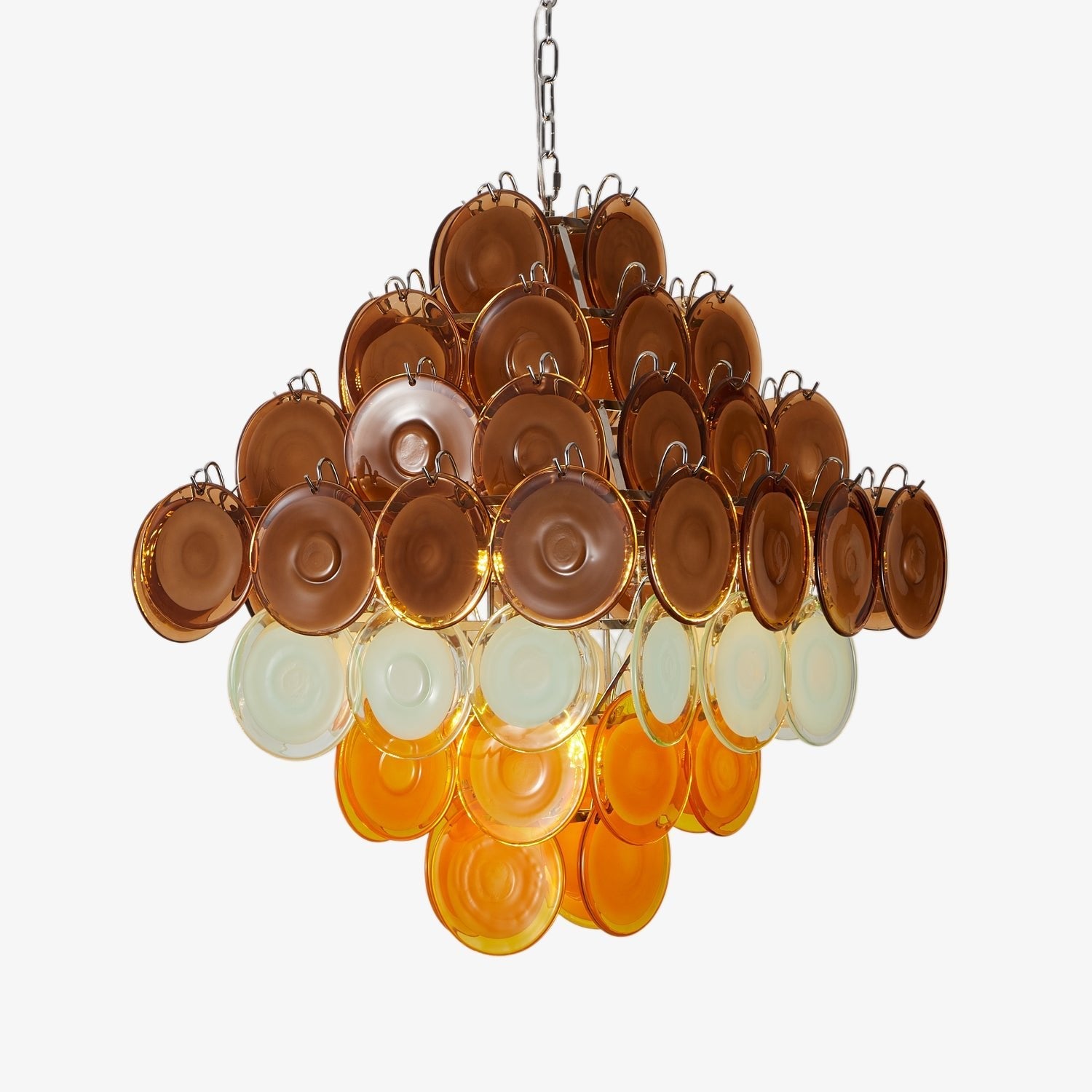 Aurora Chandelier Retro Glass Disc Multicolor Vintage