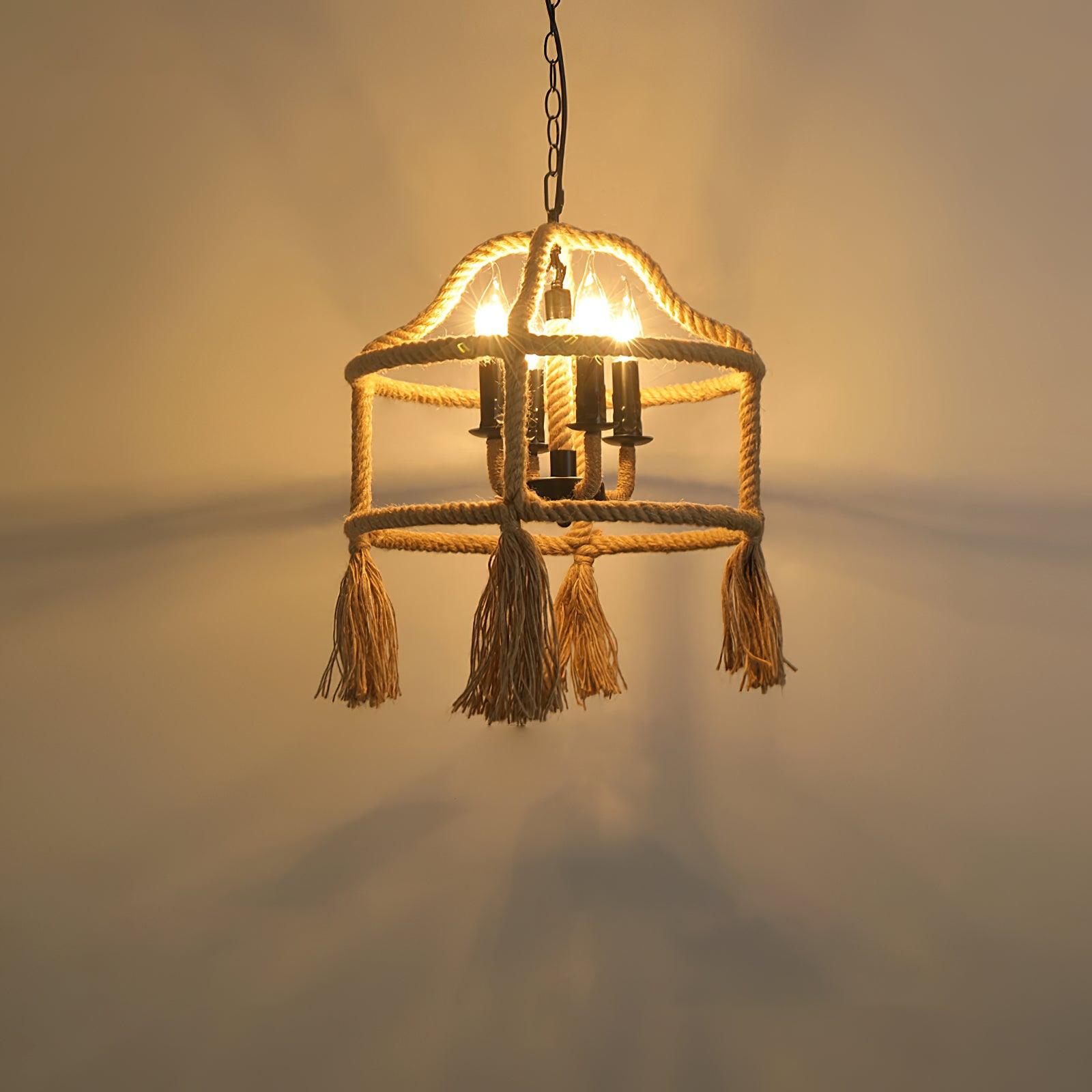 Alshaan Retro Hemp Rope Exquisite Pendant Light - Letslighting