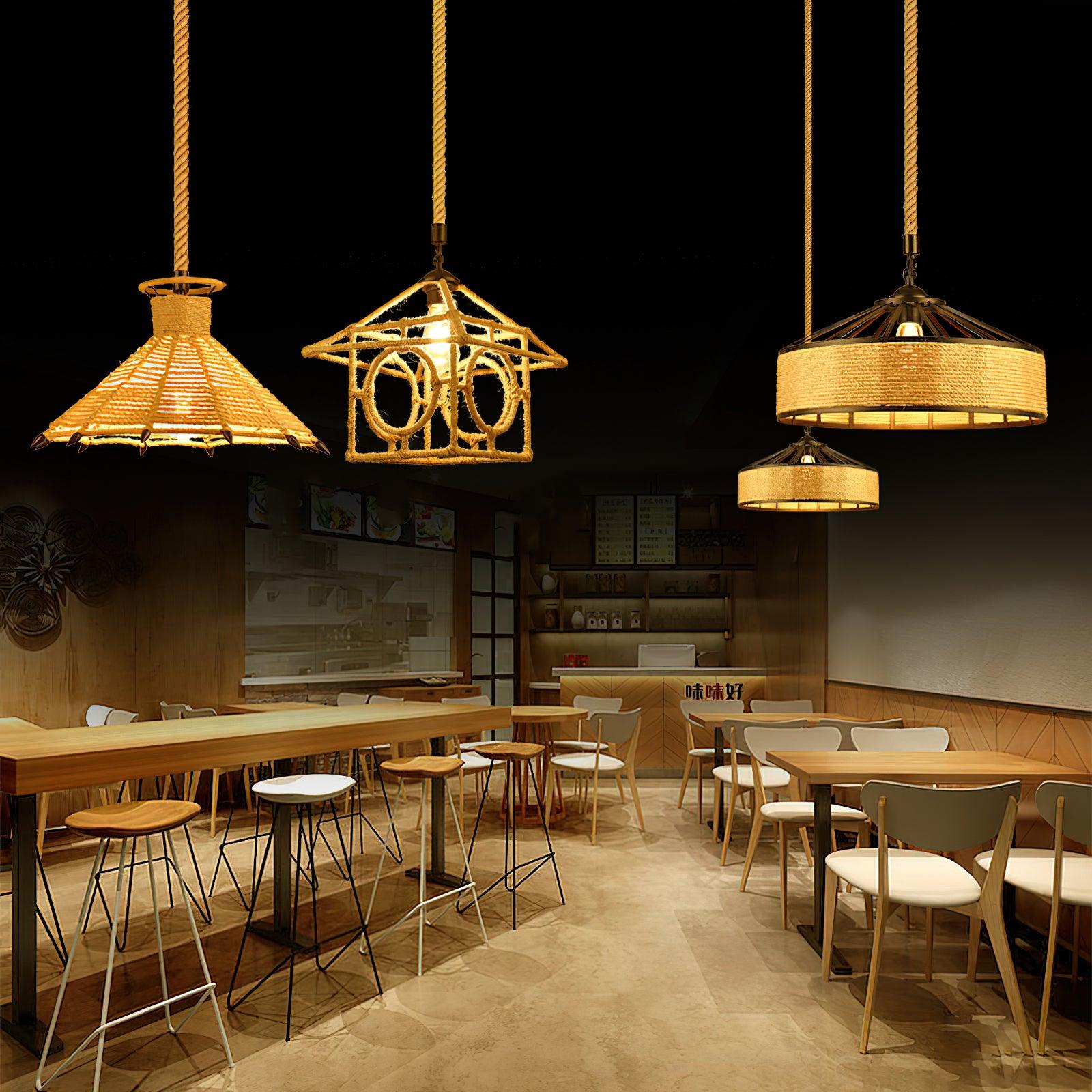 Alshaan Retro Hemp Rope Exquisite Pendant Light - Letslighting
