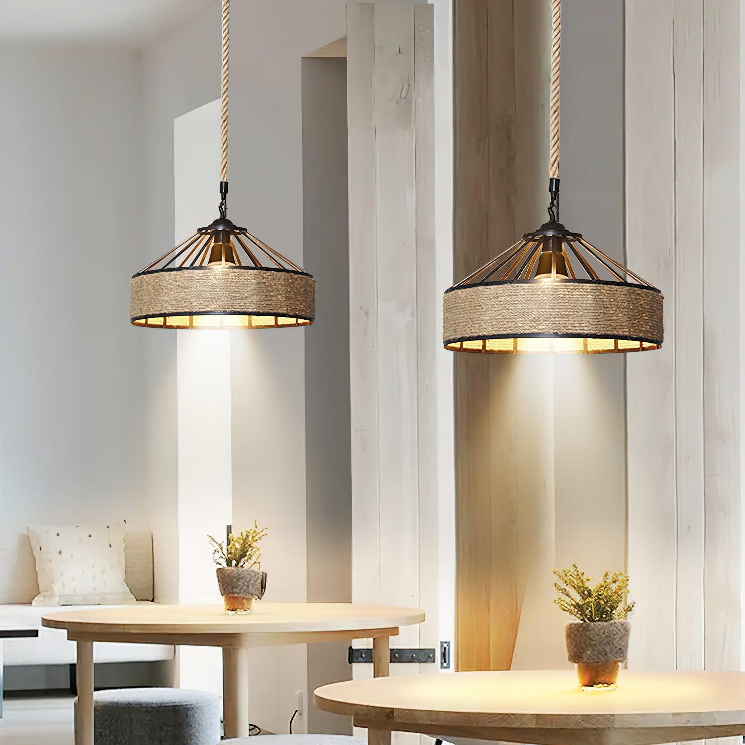 Alshaan Retro Hemp Rope Exquisite Pendant Light - Letslighting