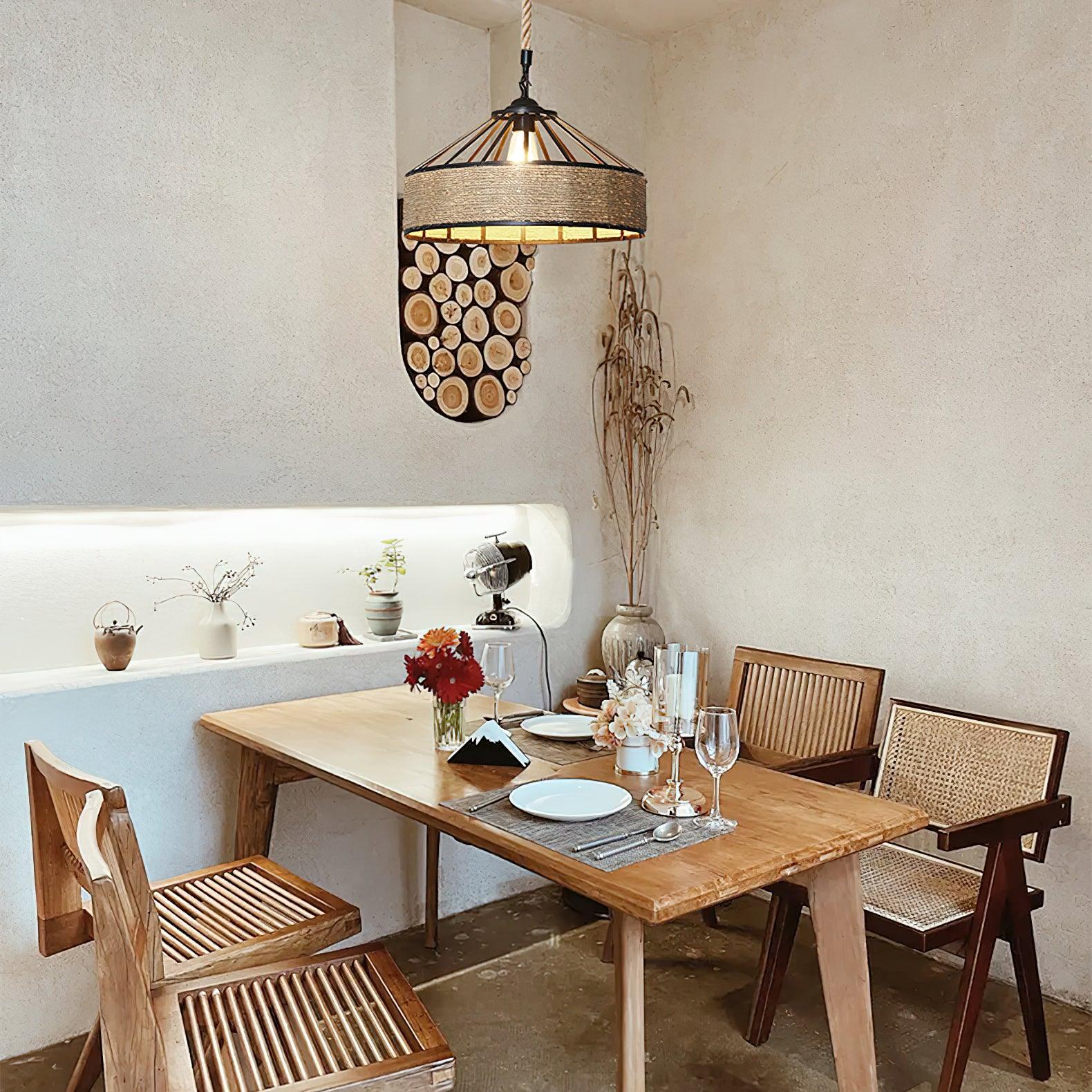 Alshaan Retro Hemp Rope Exquisite Pendant Light - Letslighting