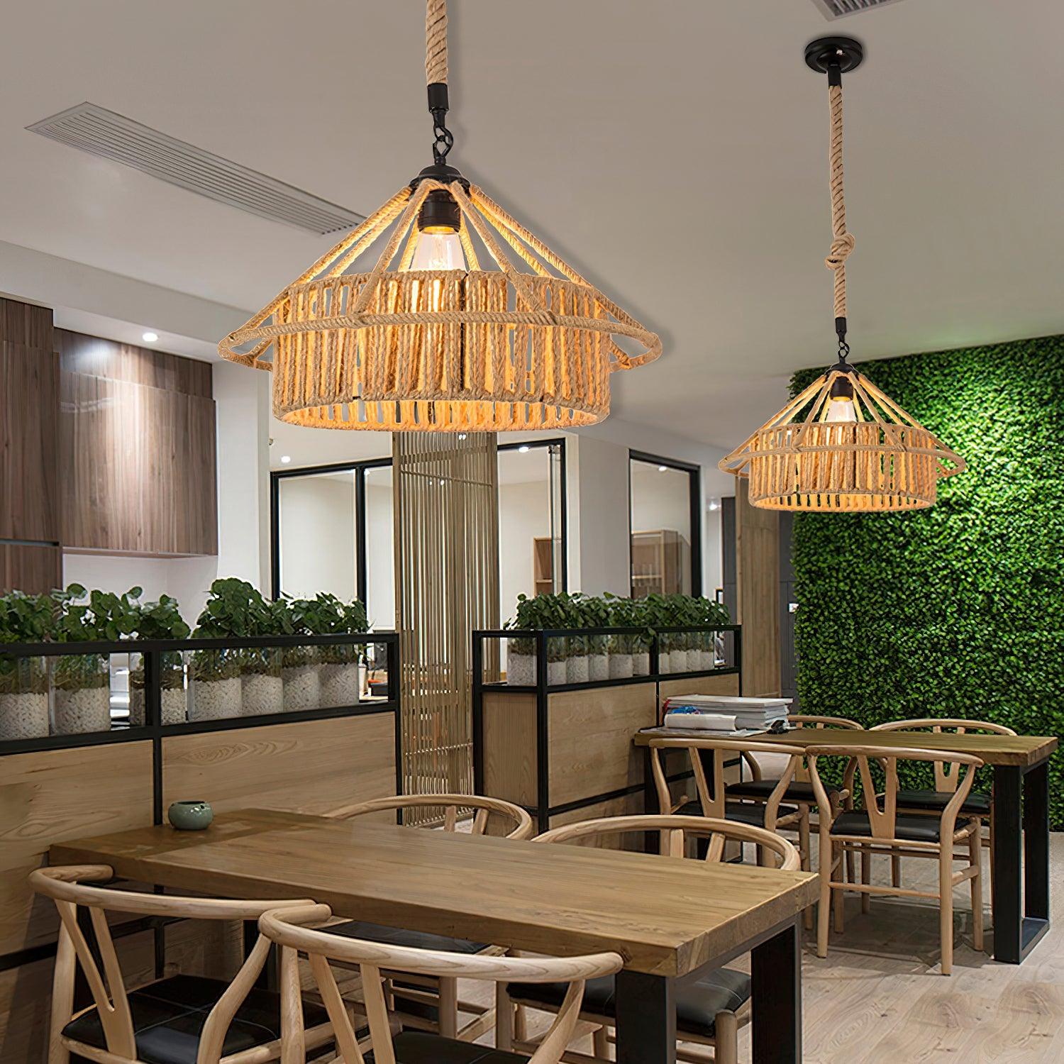 Alshaan Retro Hemp Rope Exquisite Pendant Light - Letslighting