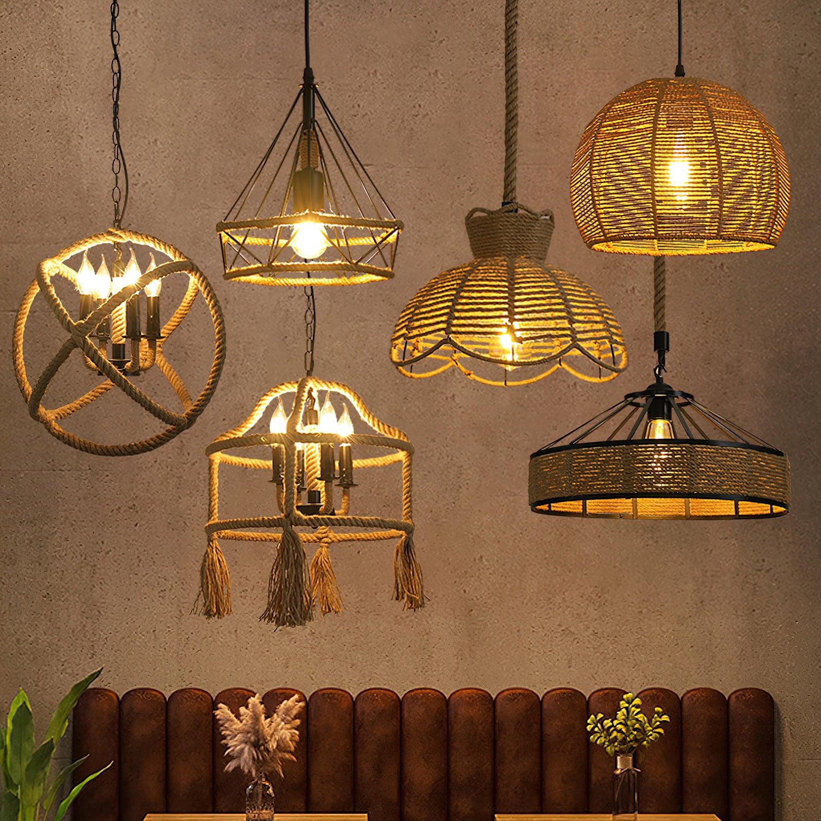 Alshaan Retro Hemp Rope Exquisite Pendant Light - Letslighting