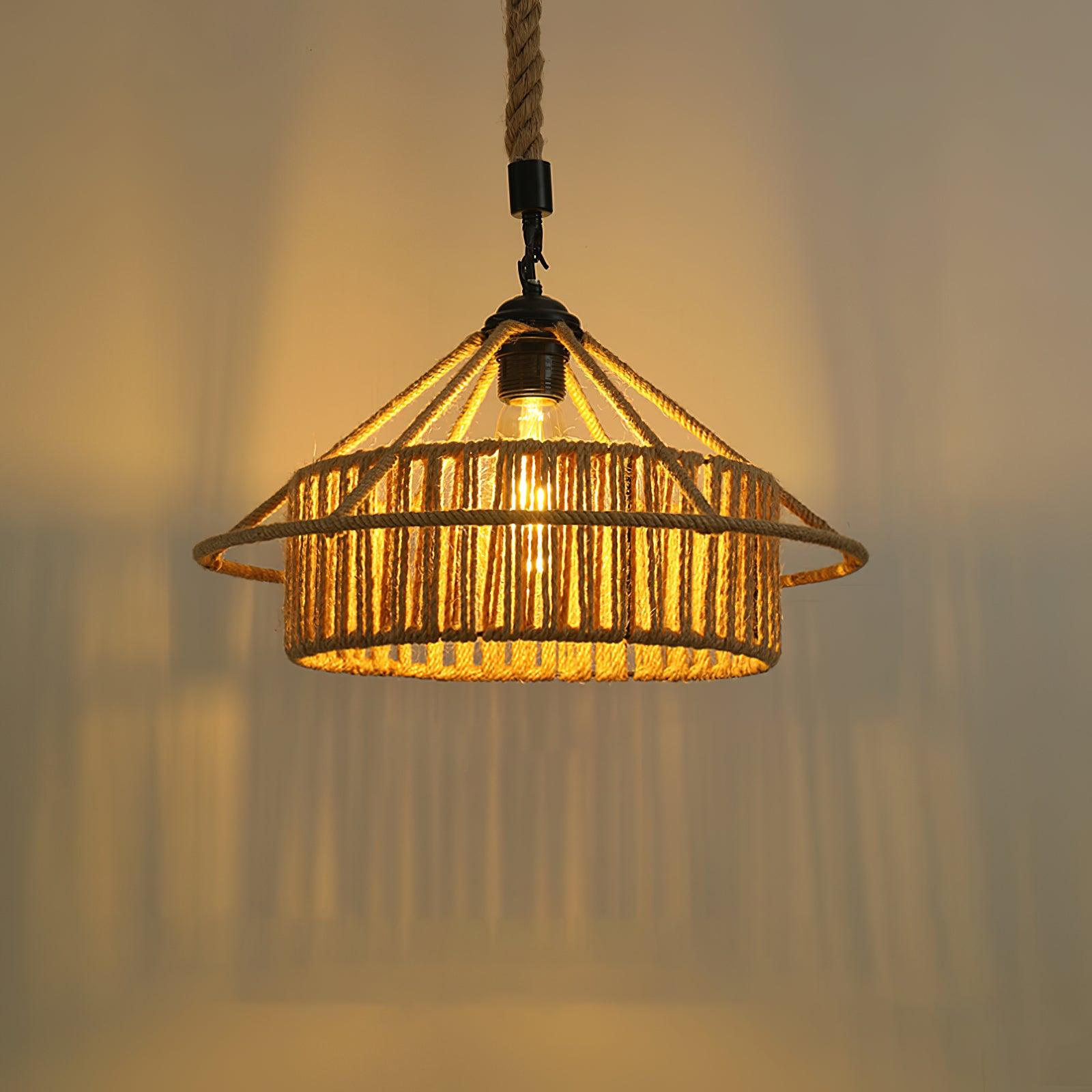 Alshaan Retro Hemp Rope Exquisite Pendant Light - Letslighting