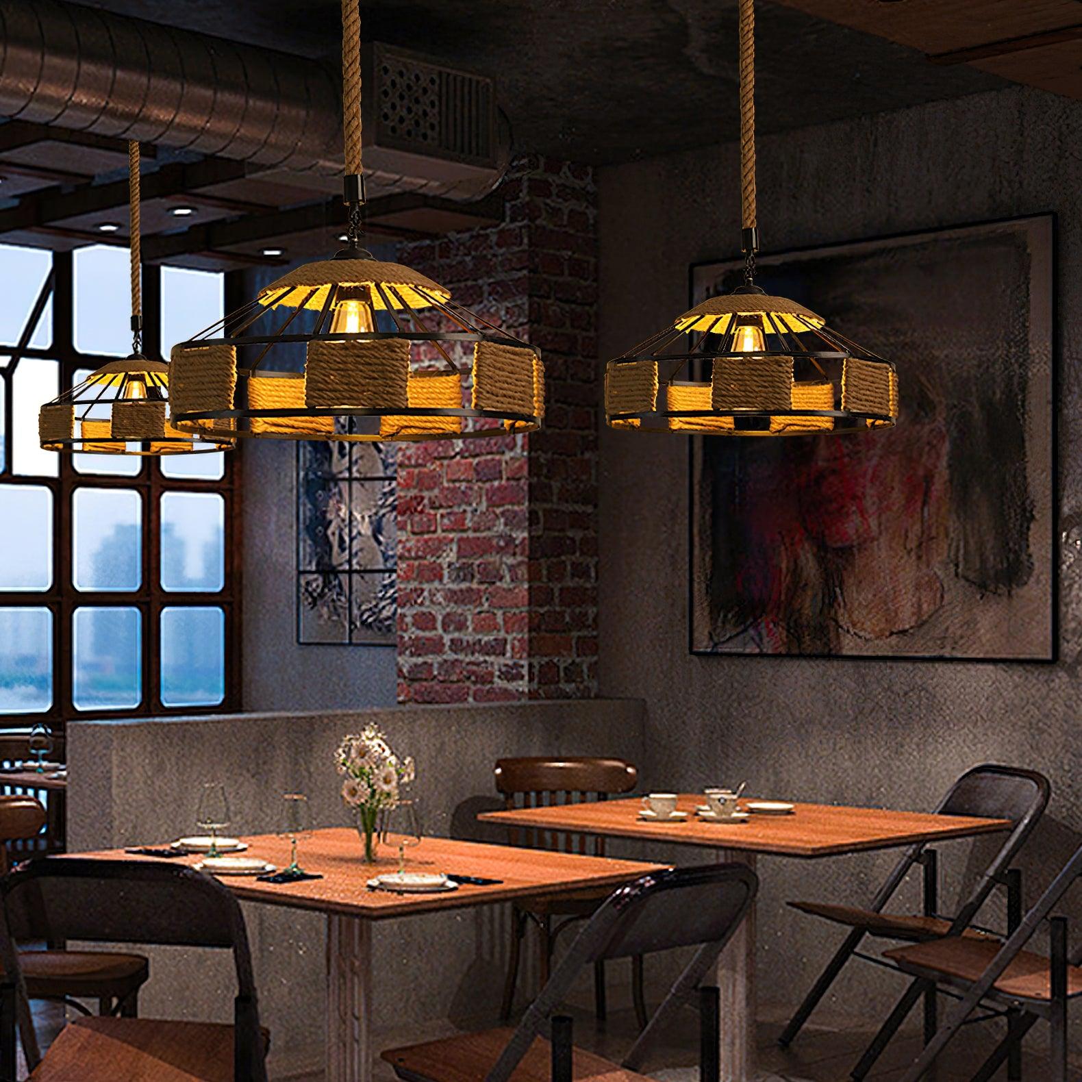 Alshaan Retro Hemp Rope Exquisite Pendant Light - Letslighting