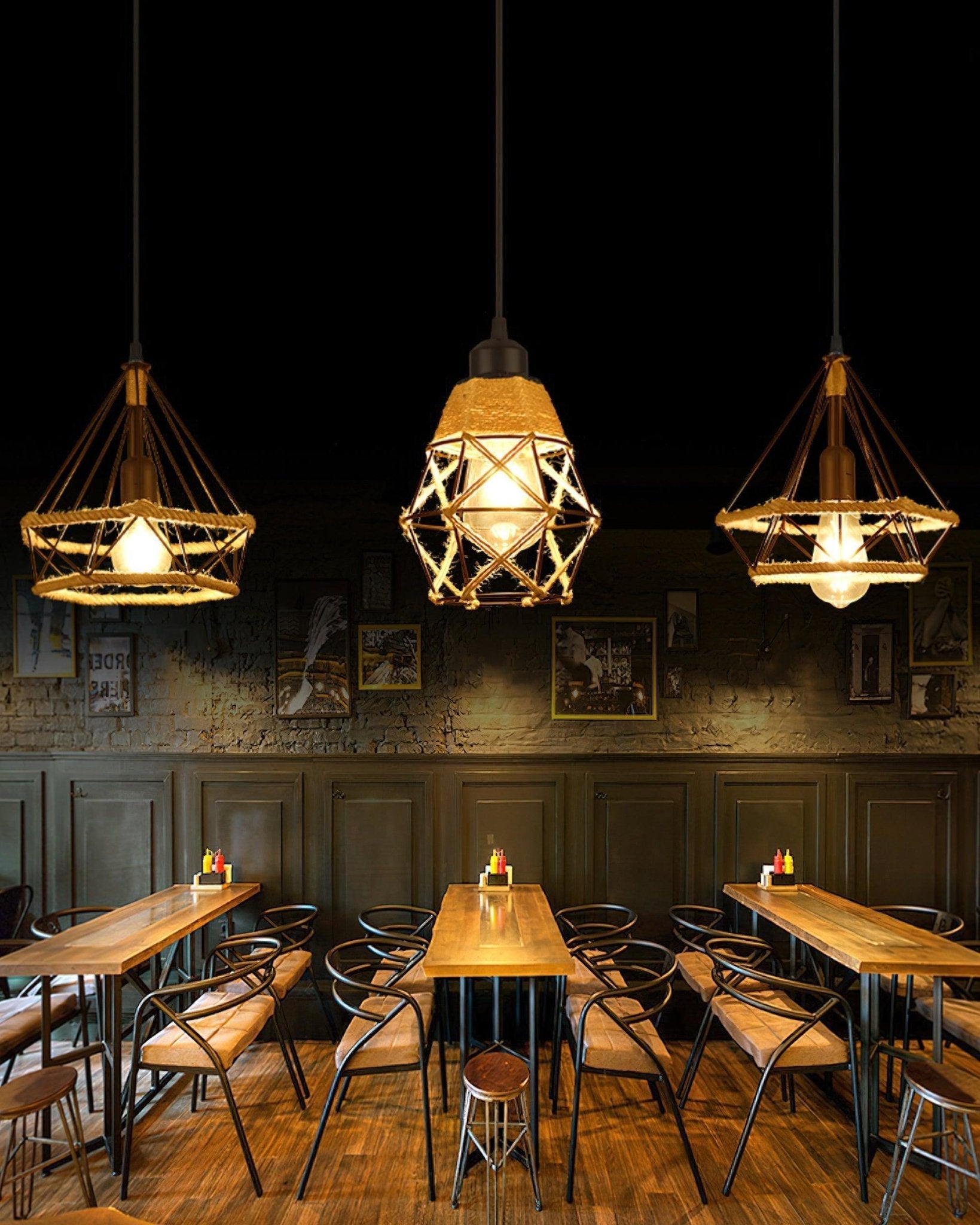 Evliran Retro Hemp Rope Interesting Pendant Light - Letslighting