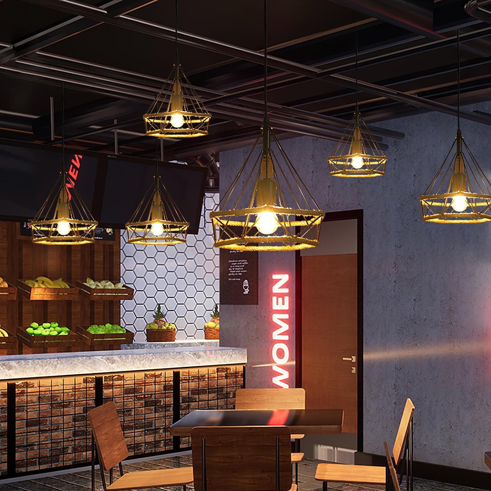 Evliran Retro Hemp Rope Interesting Pendant Light - Letslighting