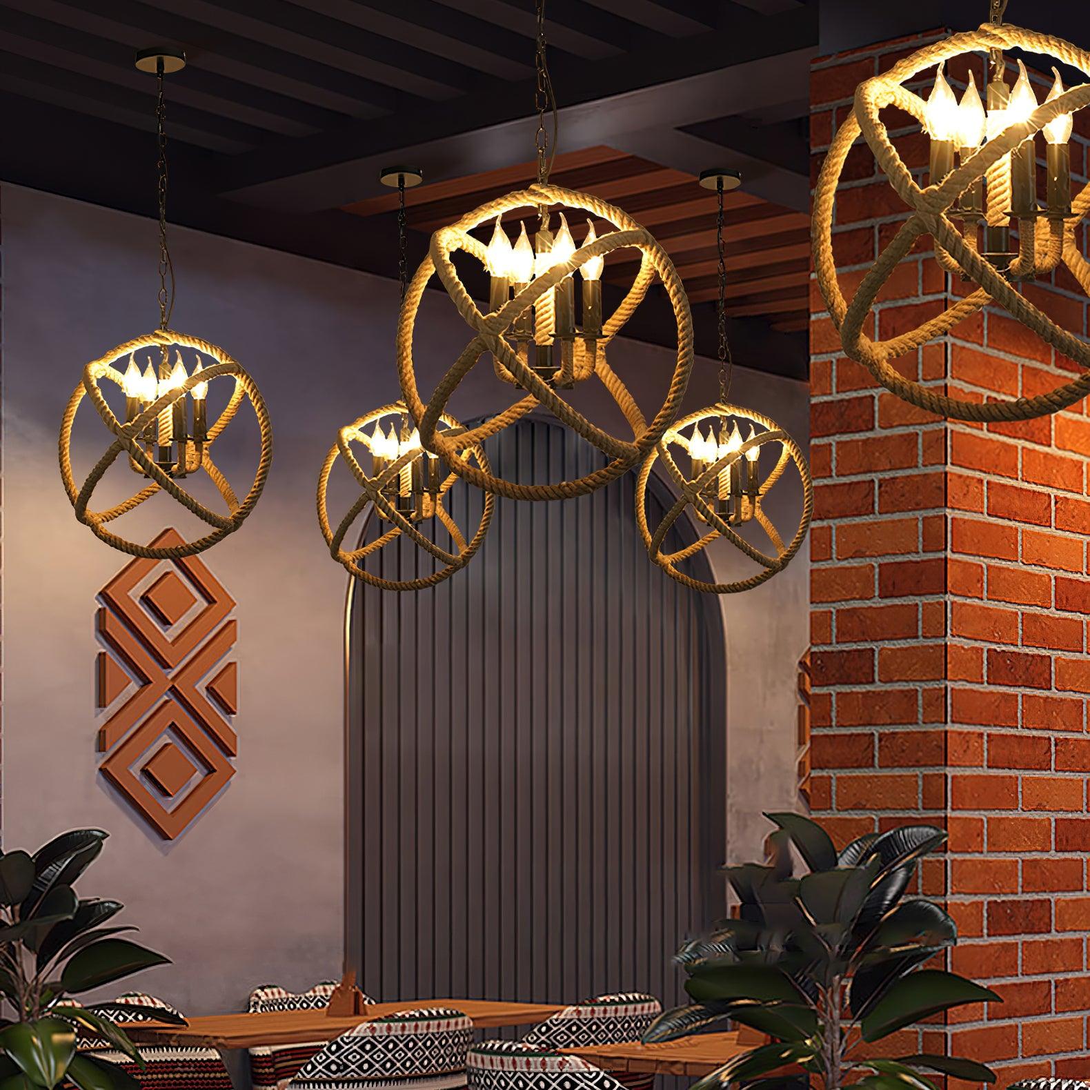 Evliran Retro Hemp Rope Interesting Pendant Light - Letslighting