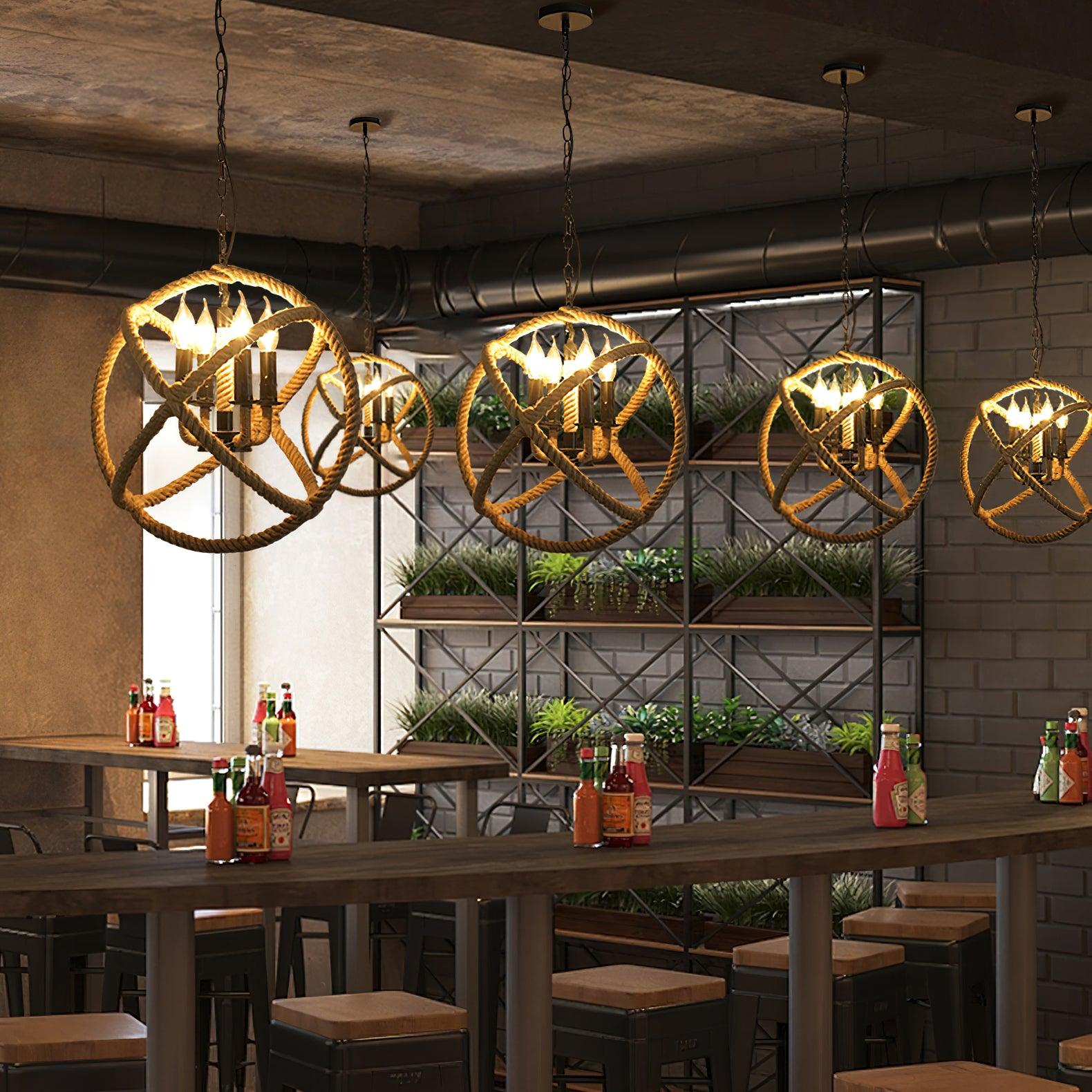 Evliran Retro Hemp Rope Interesting Pendant Light - Letslighting
