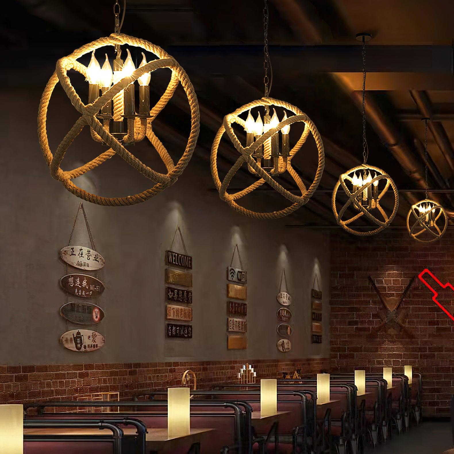 Evliran Retro Hemp Rope Interesting Pendant Light - Letslighting
