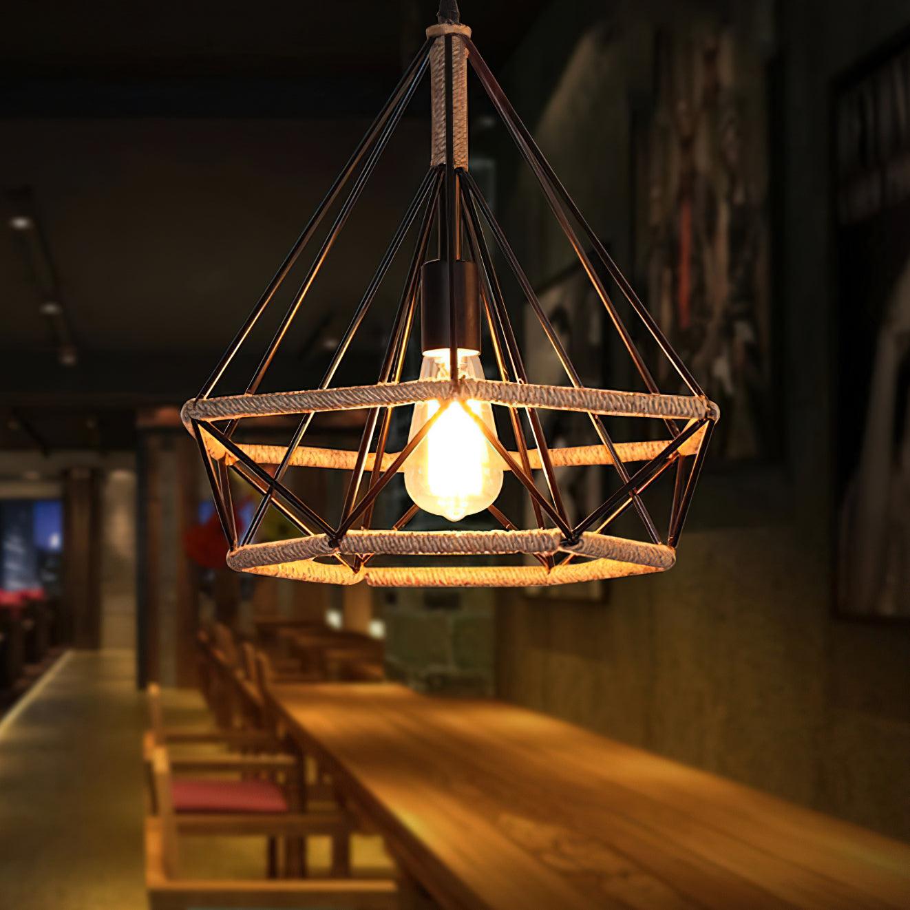 Evliran Retro Hemp Rope Interesting Pendant Light - Letslighting